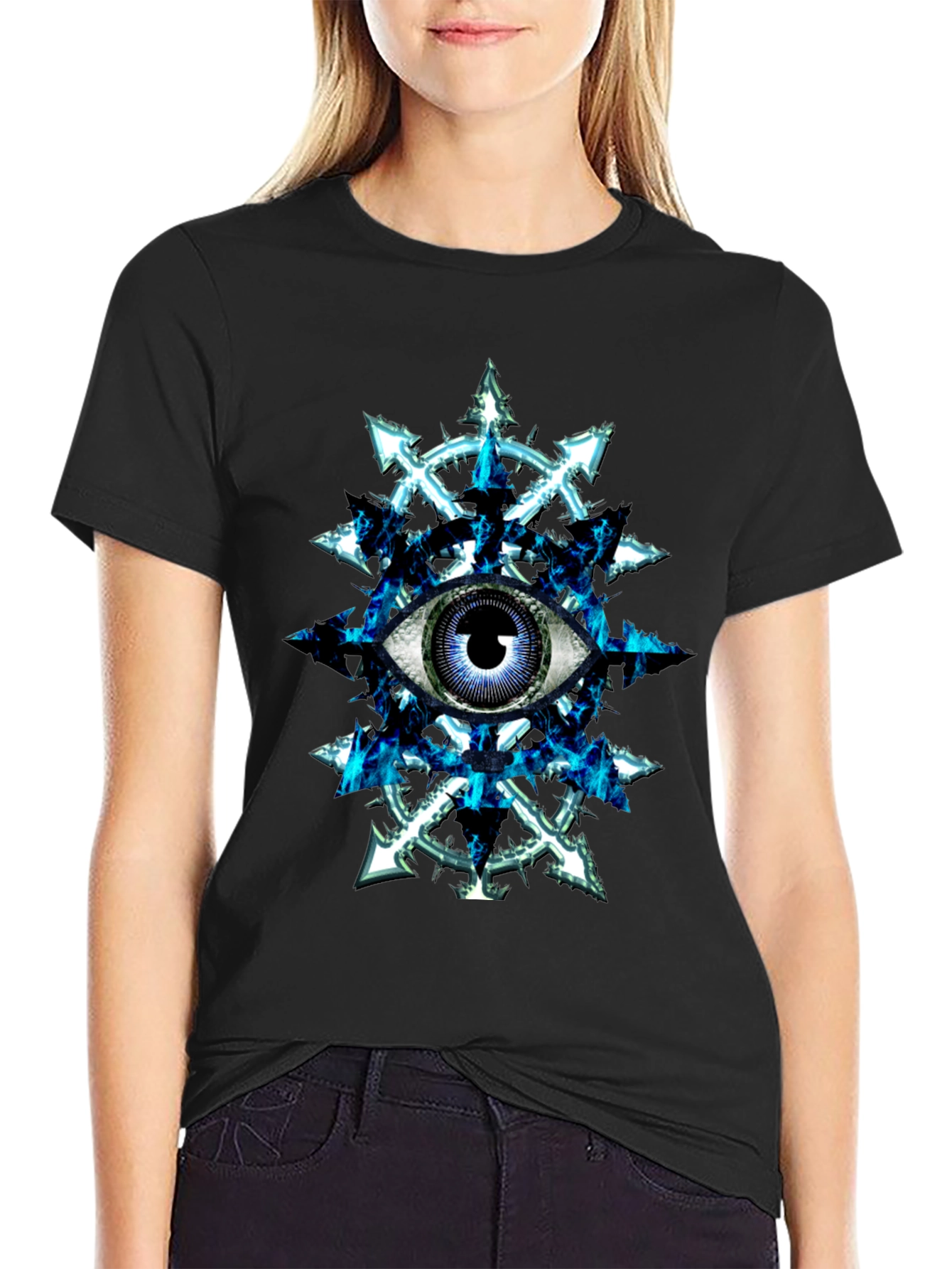 Eye of Chaos T-Shirt - Black Graphic Tee