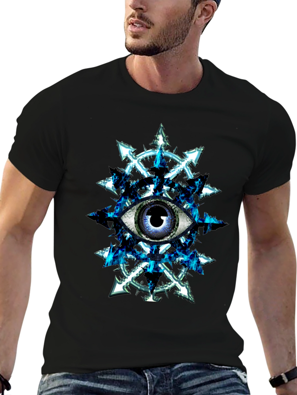 Eye of Chaos T-Shirt - Black Graphic Tee