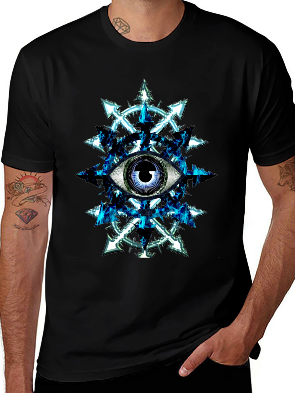 Eye of Chaos T-Shirt - Black Graphic Tee