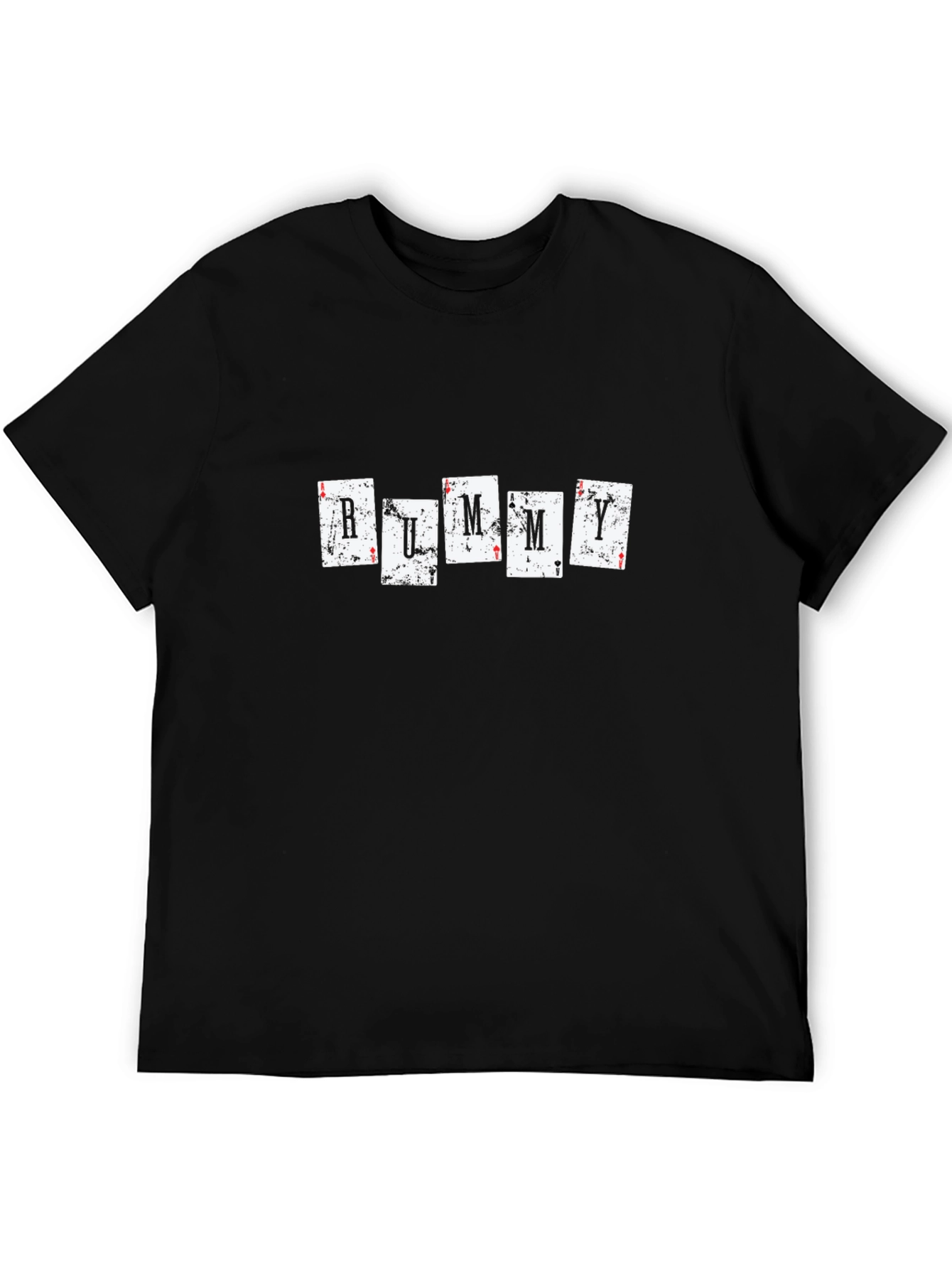 Rummy Card Graphic Black T-Shirt