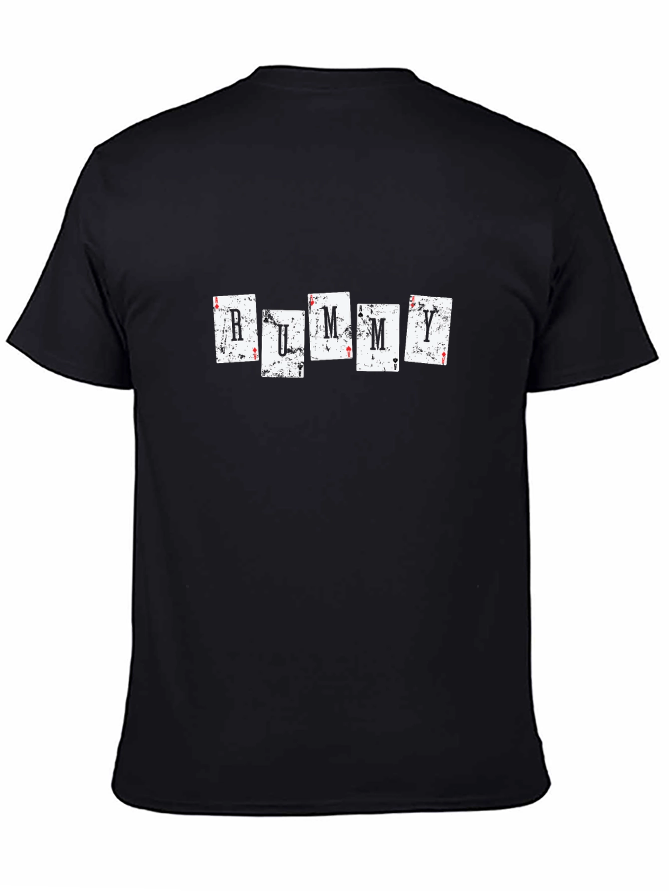 Rummy Card Graphic Black T-Shirt