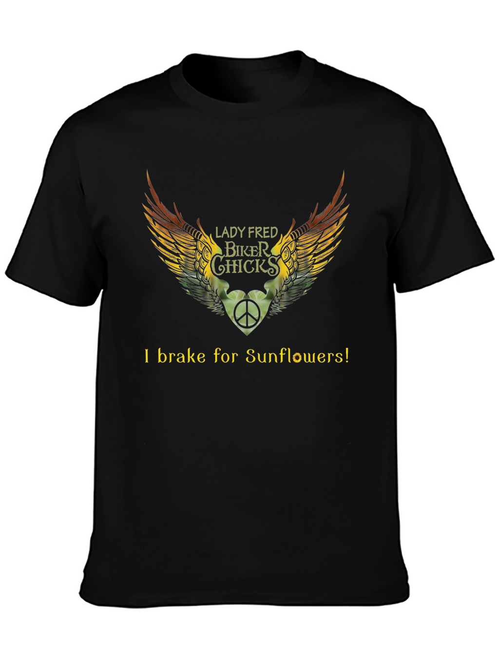 Lady Fred Biker Chicks Sunflower T-Shirt