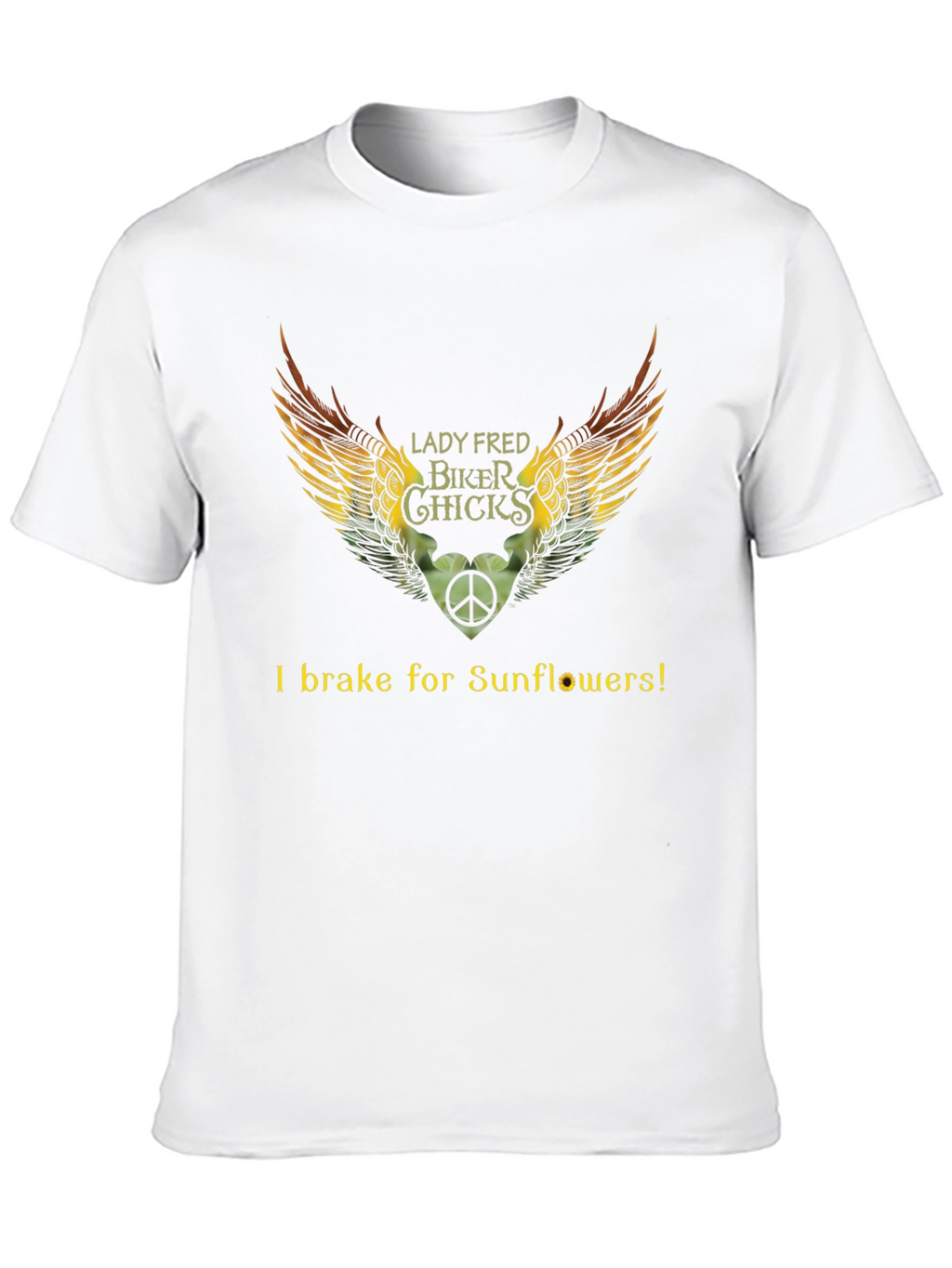 Lady Fred Biker Chicks Sunflower T-Shirt