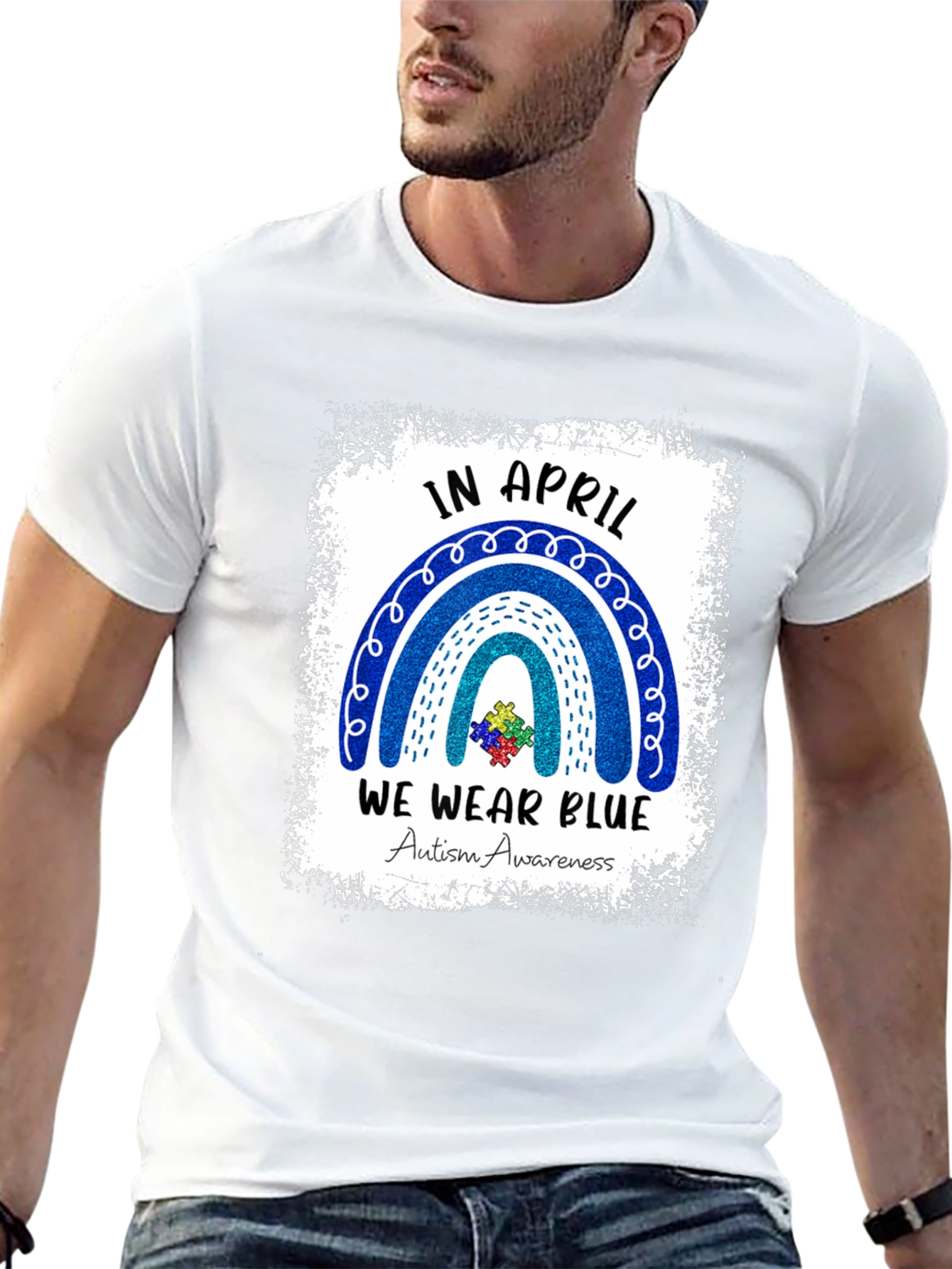 Autism Awareness T-Shirt - In April We Wear Blue