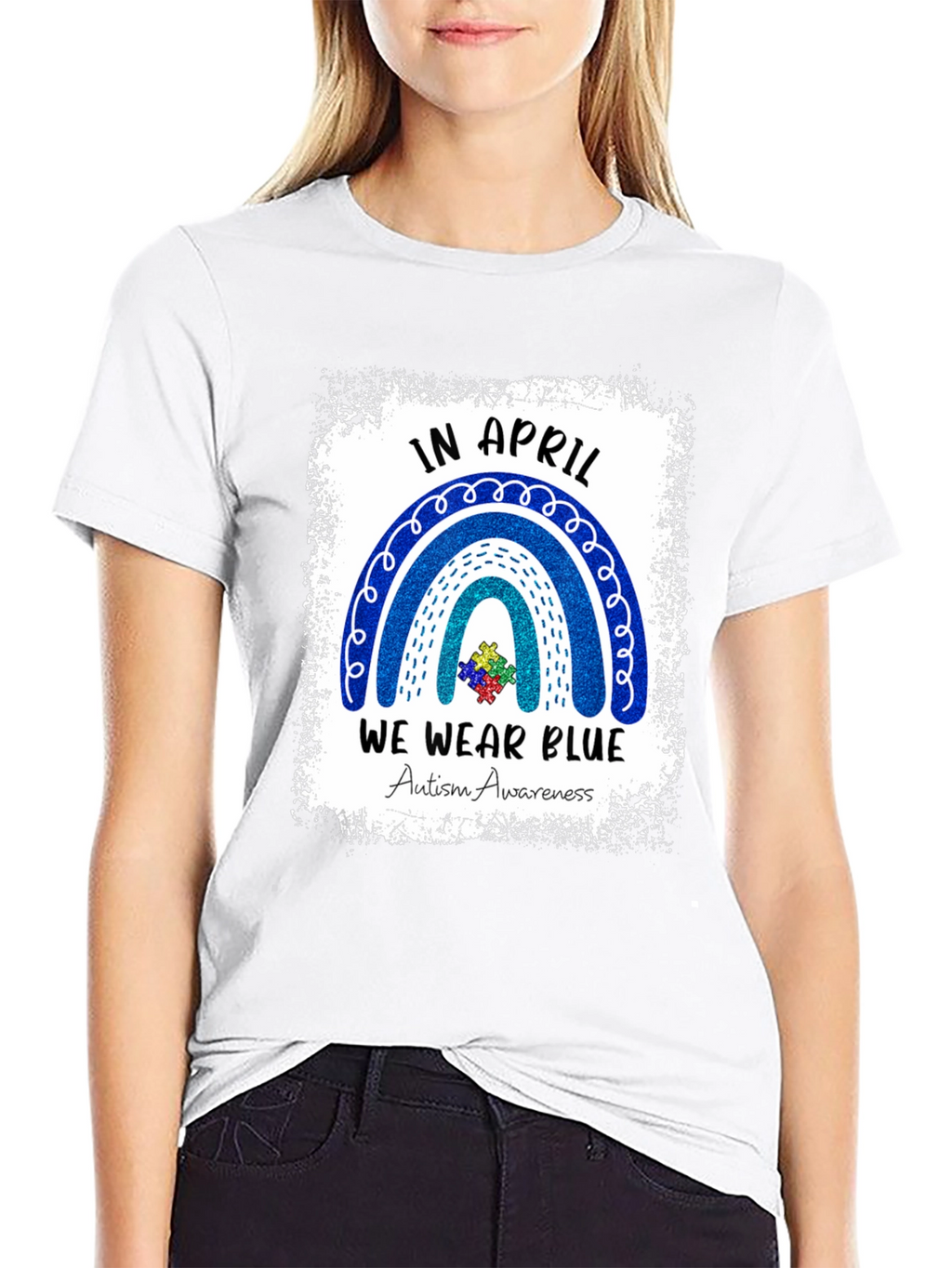 Autism Awareness T-Shirt - In April We Wear Blue