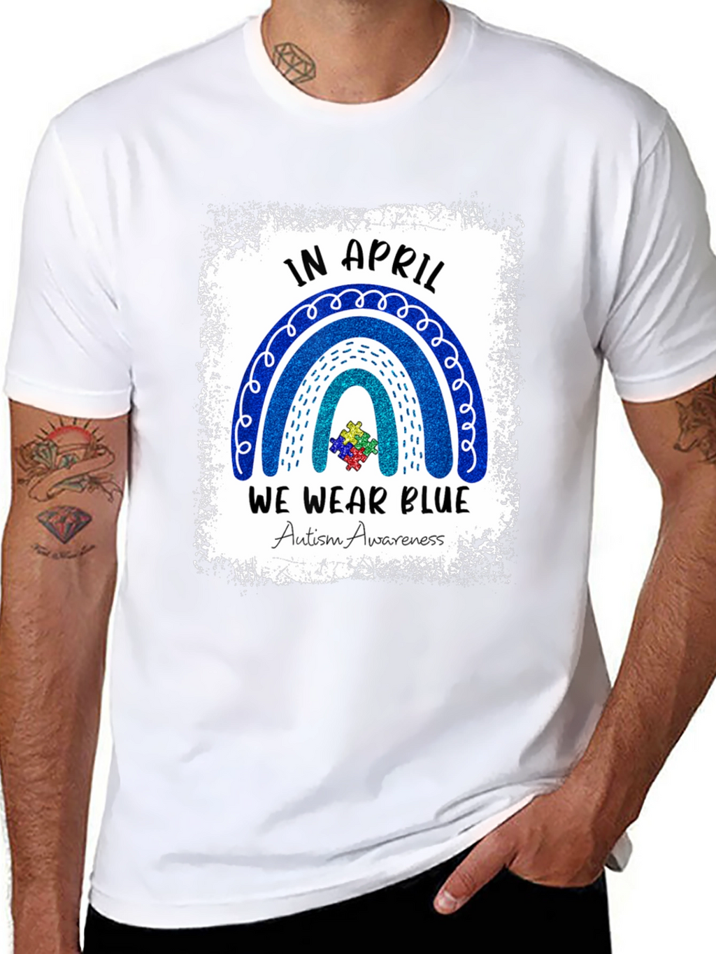 Autism Awareness T-Shirt - In April We Wear Blue
