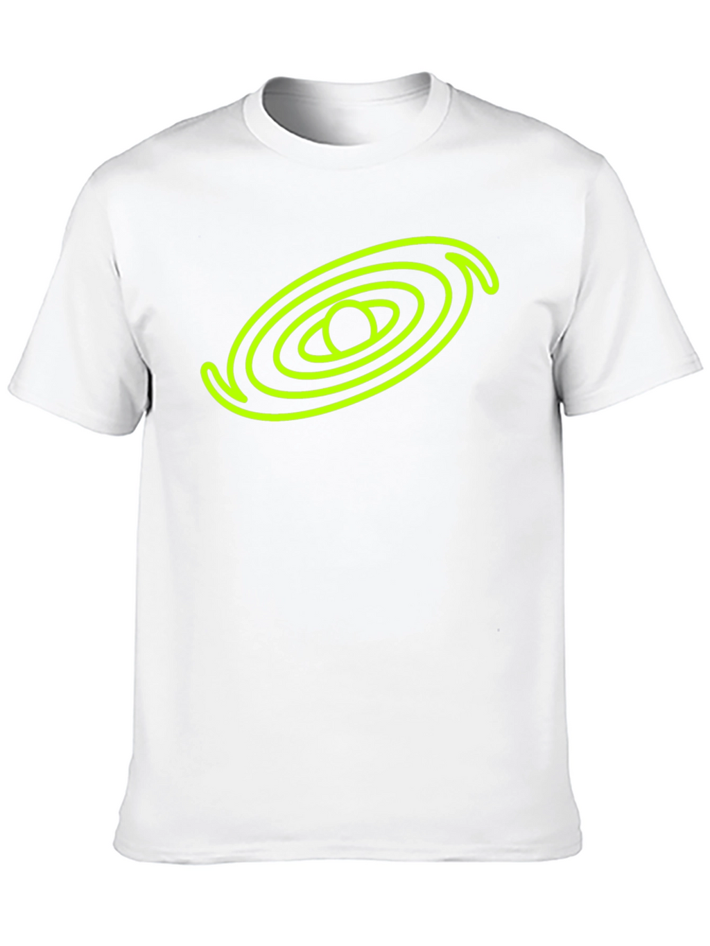 Black T-Shirt with Neon Galaxy Design