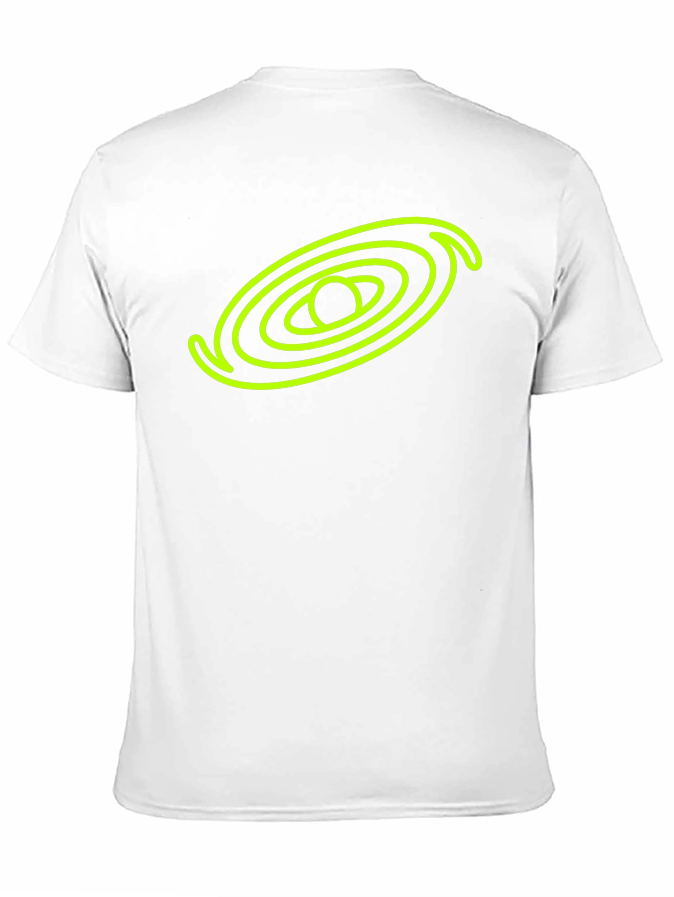 Black T-Shirt with Neon Galaxy Design