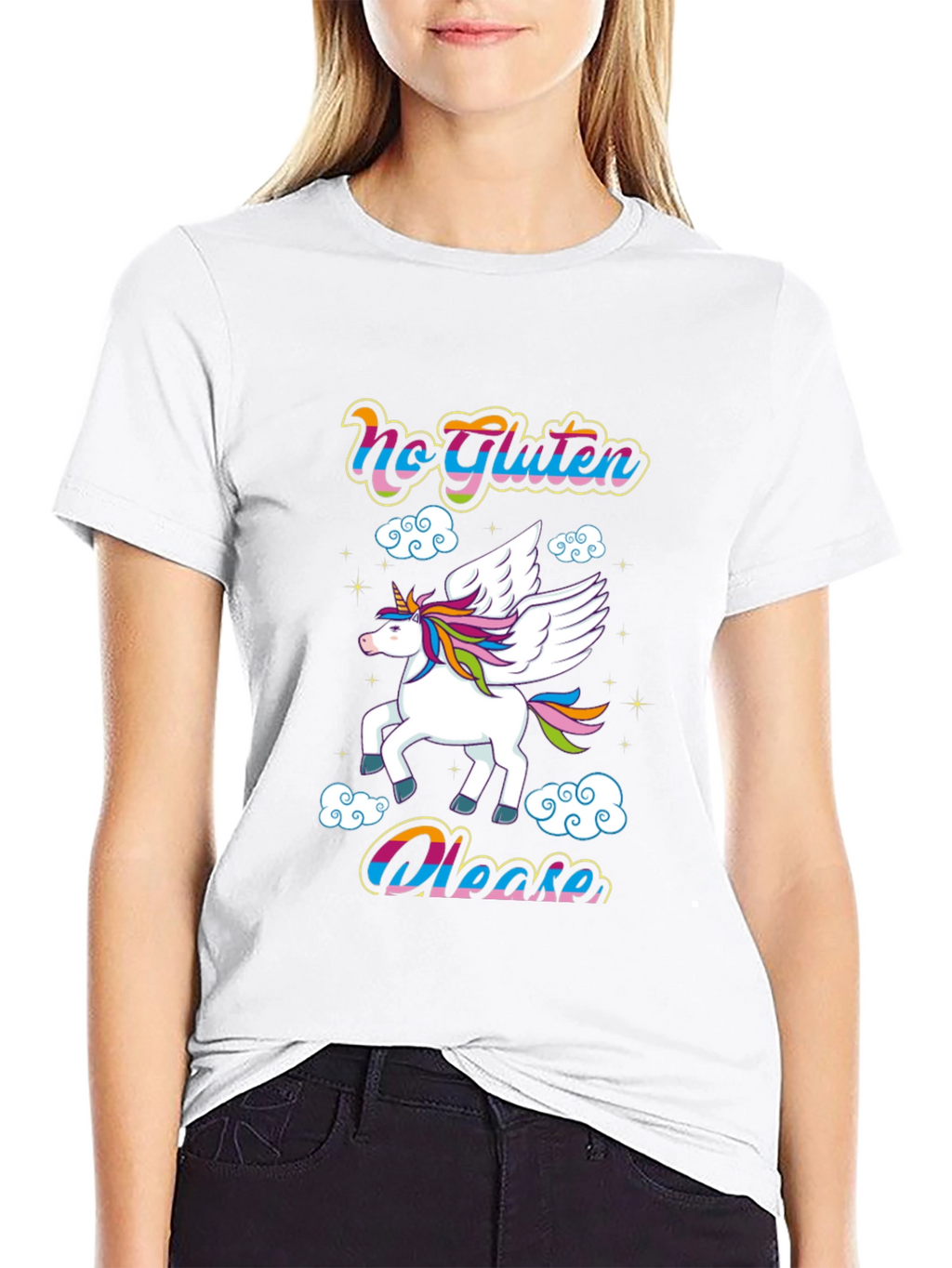 No Gluten Please Unicorn Graphic Tee