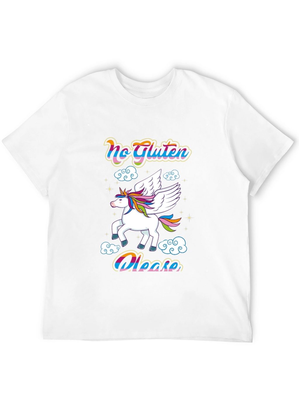 No Gluten Please Unicorn Graphic Tee