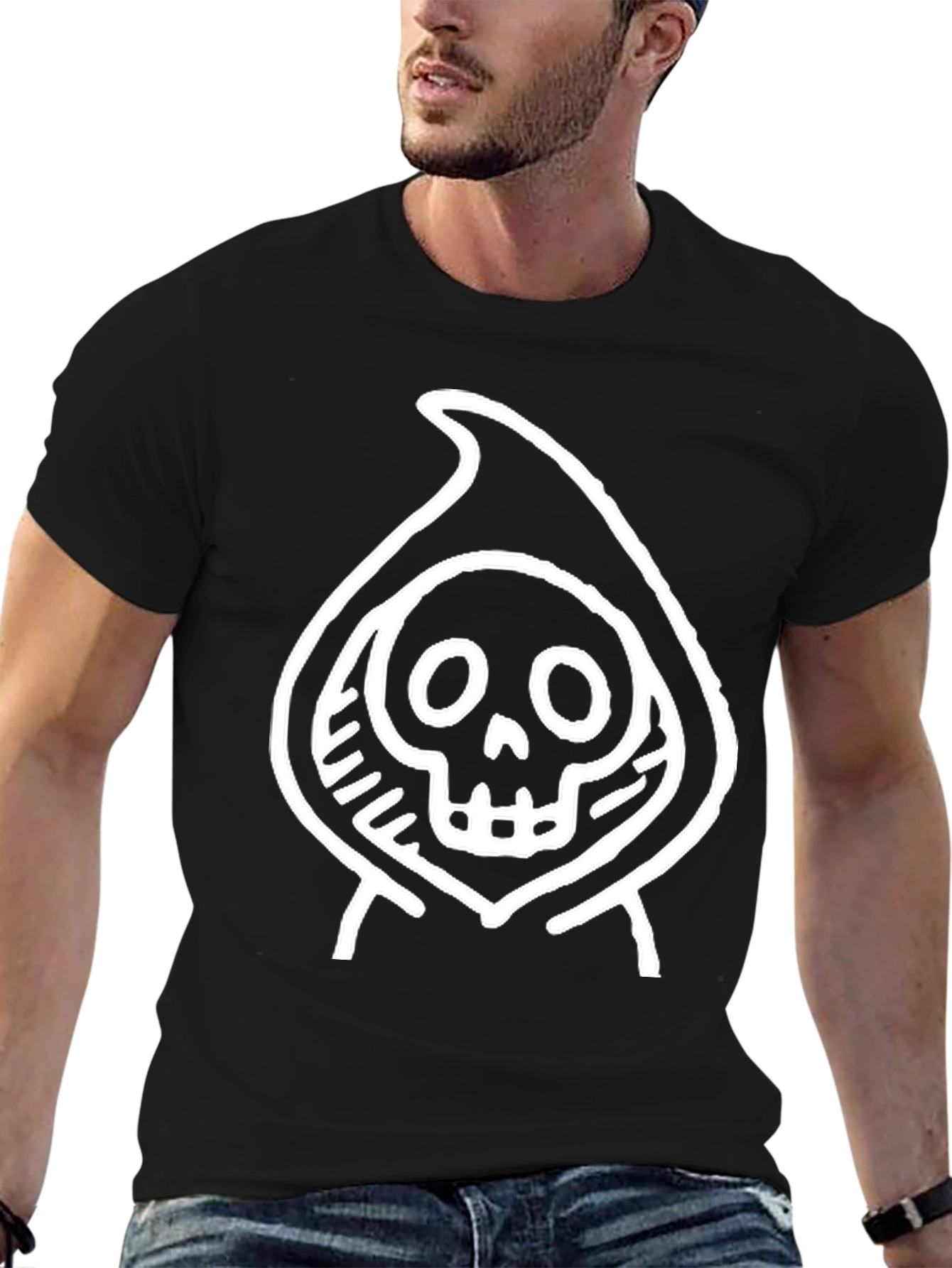 Grim Reaper Graphic Tee - Black