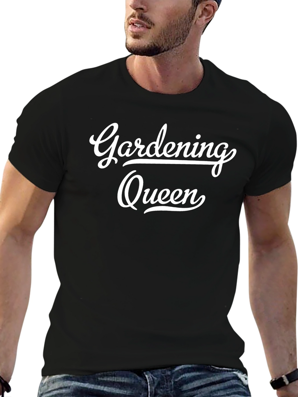Gardening Queen Black T-Shirt