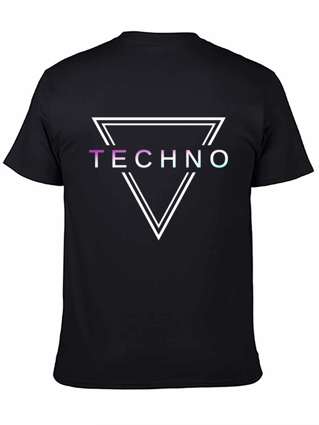 Techno Triangle Graphic T-Shirt - Cool Synthwave Style