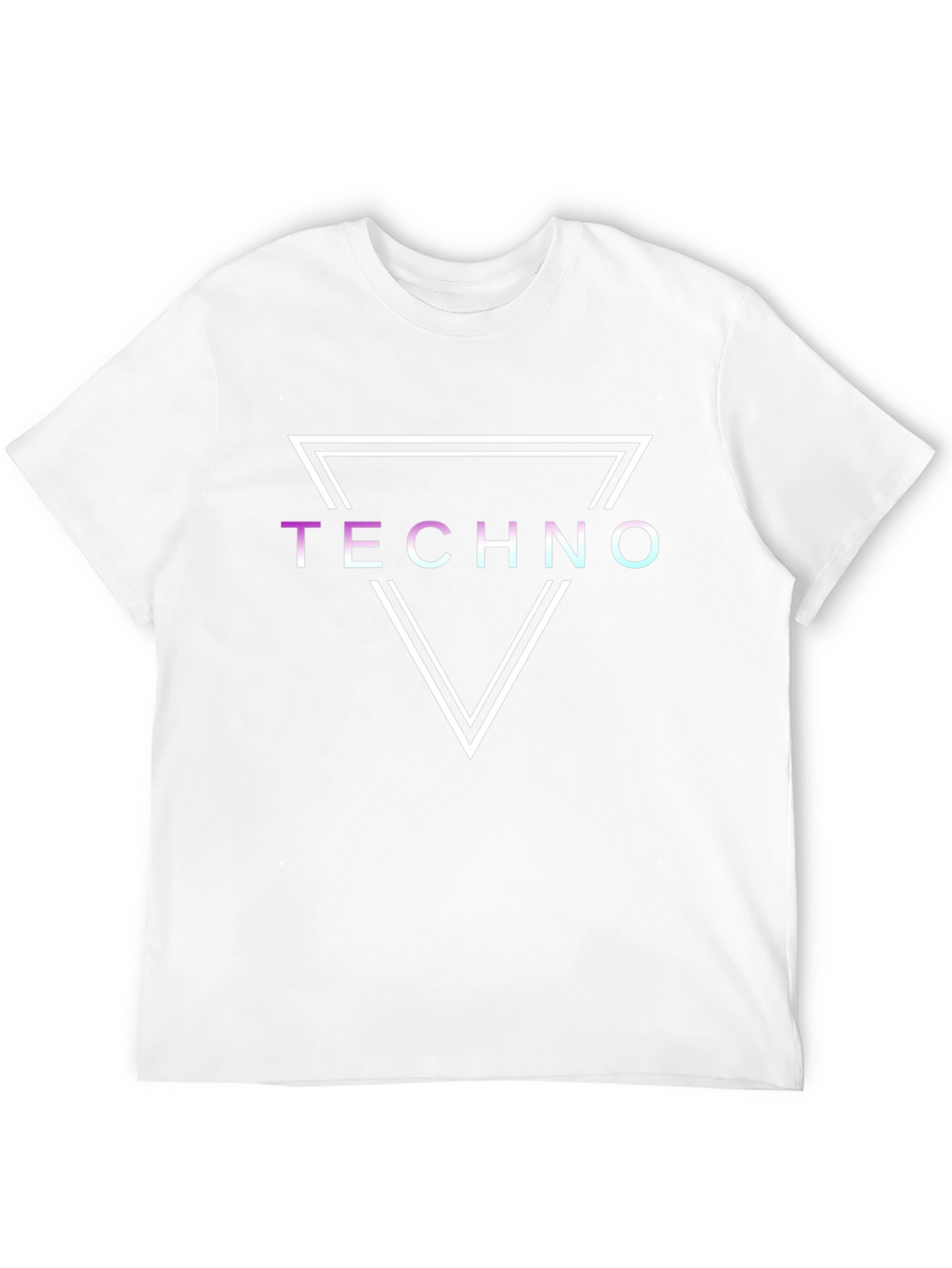 Techno Triangle Graphic T-Shirt - Cool Synthwave Style