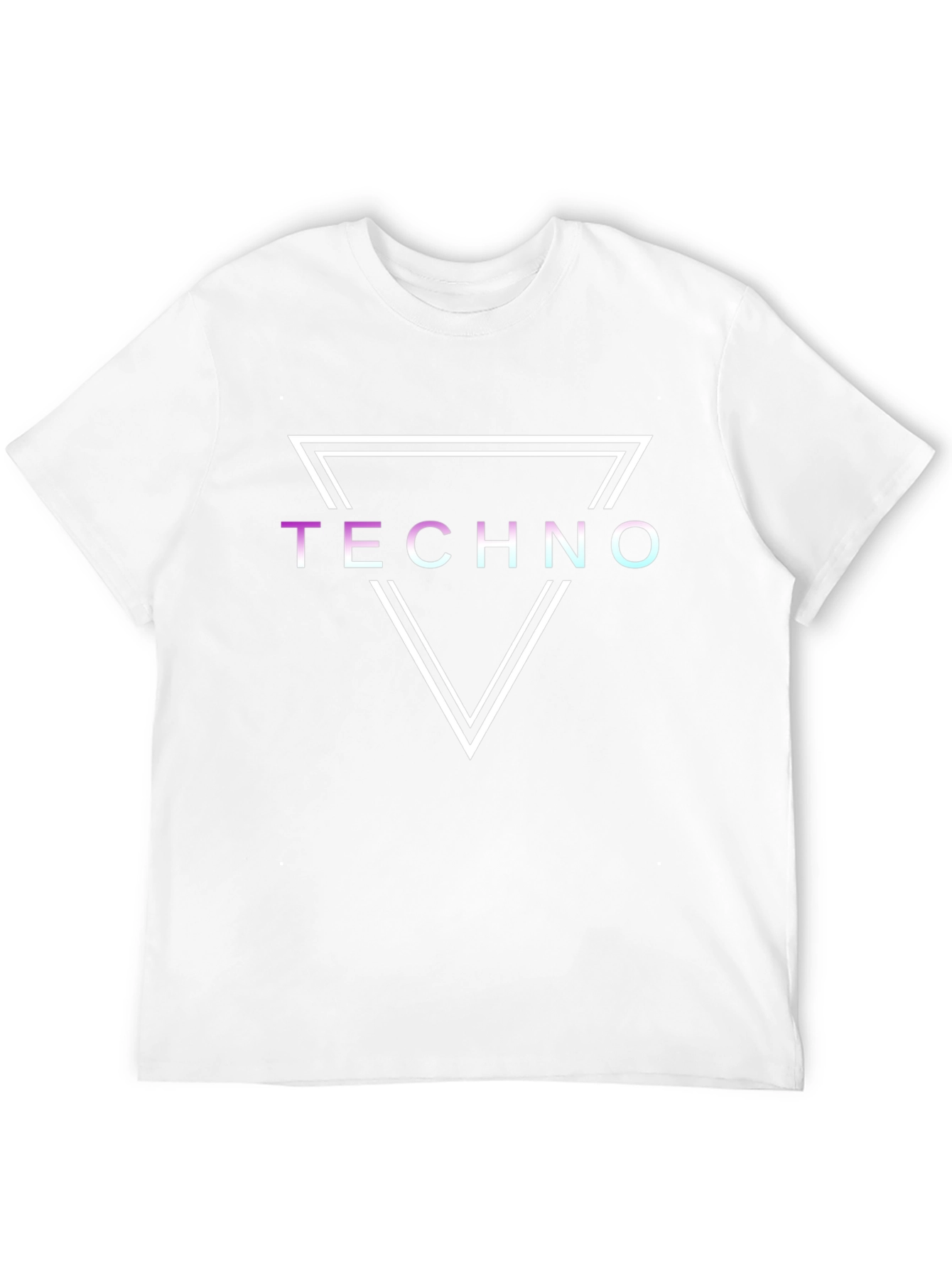Techno Triangle Graphic T-Shirt - Cool Synthwave Style