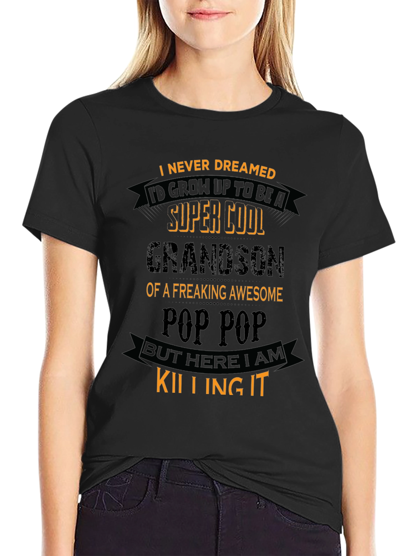 Super Cool Grandson T-Shirt - Awesome Pop Pop Gift