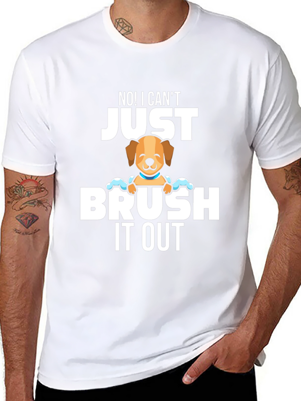 Funny Dog Groomer T-Shirt - Brush It Out