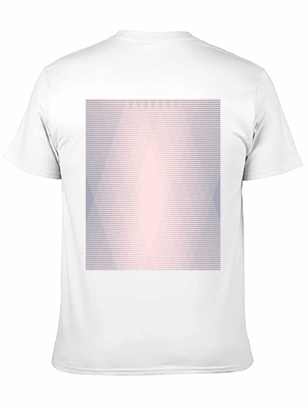 Geometric Line Pattern Black Graphic Tee