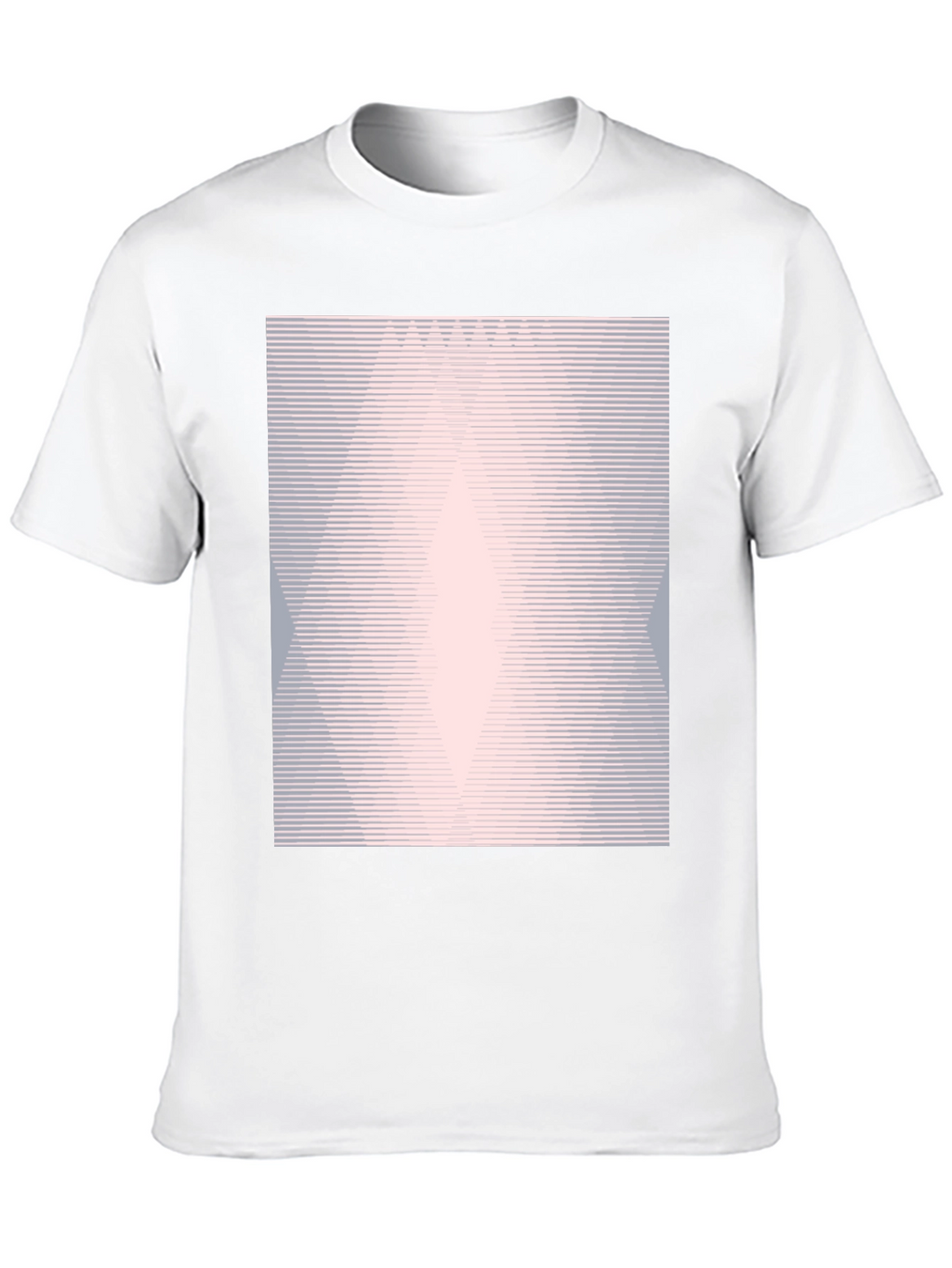 Geometric Line Pattern Black Graphic Tee