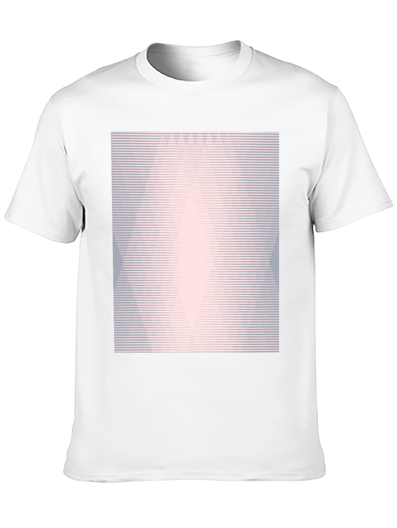 Geometric Line Pattern Black Graphic Tee