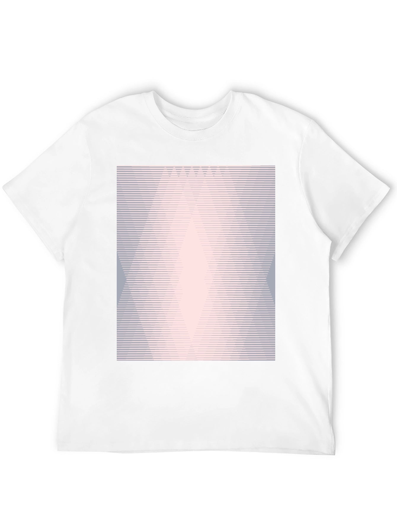 Geometric Line Pattern Black Graphic Tee
