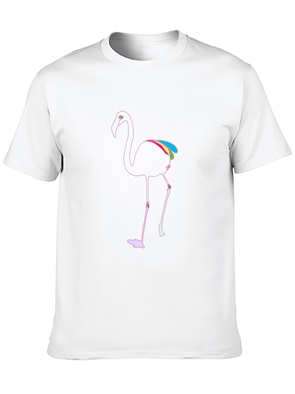 Mens Black Flamingo Graphic T-Shirt