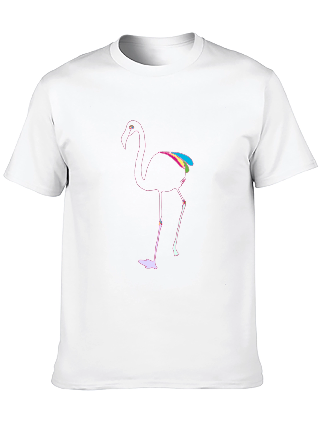 Mens Black Flamingo Graphic T-Shirt