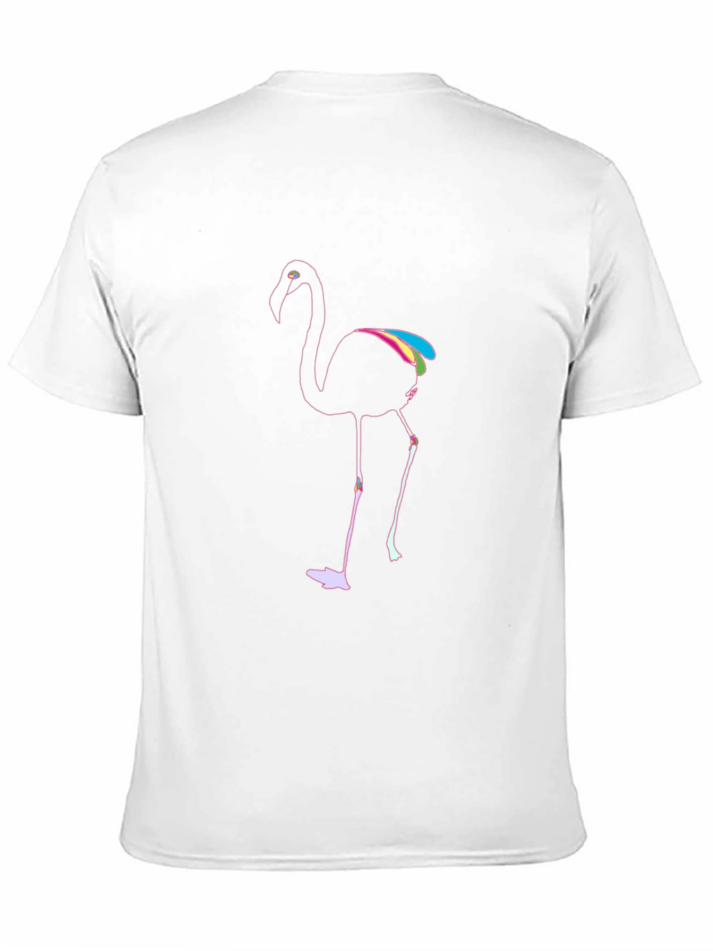 Mens Black Flamingo Graphic T-Shirt