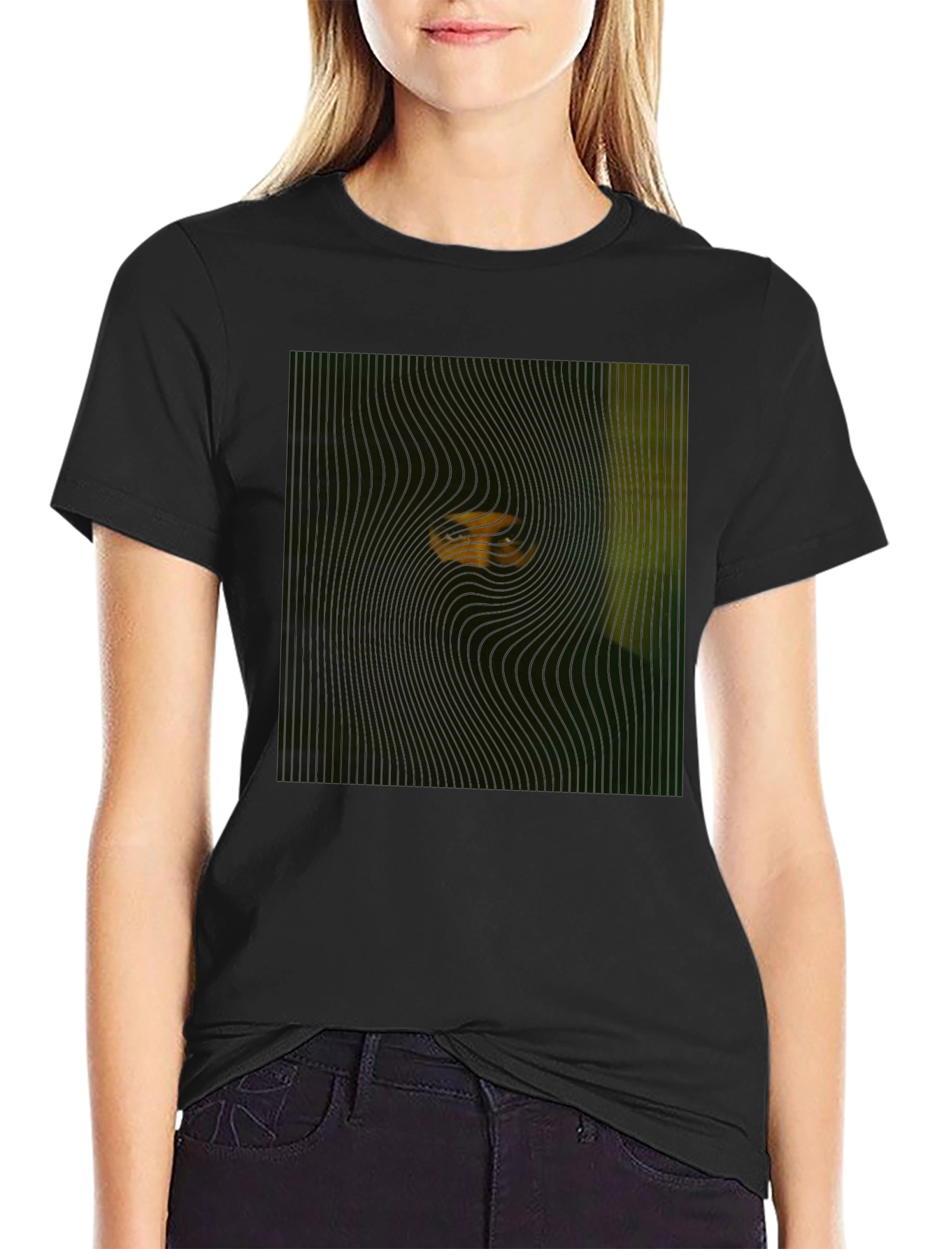 Mysterious Eyes Black T-Shirt