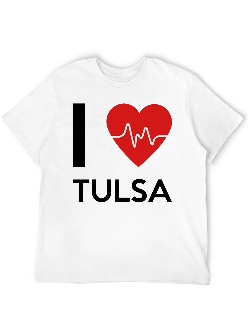 I Heart Tulsa Graphic T-Shirt - Mens Black Tee