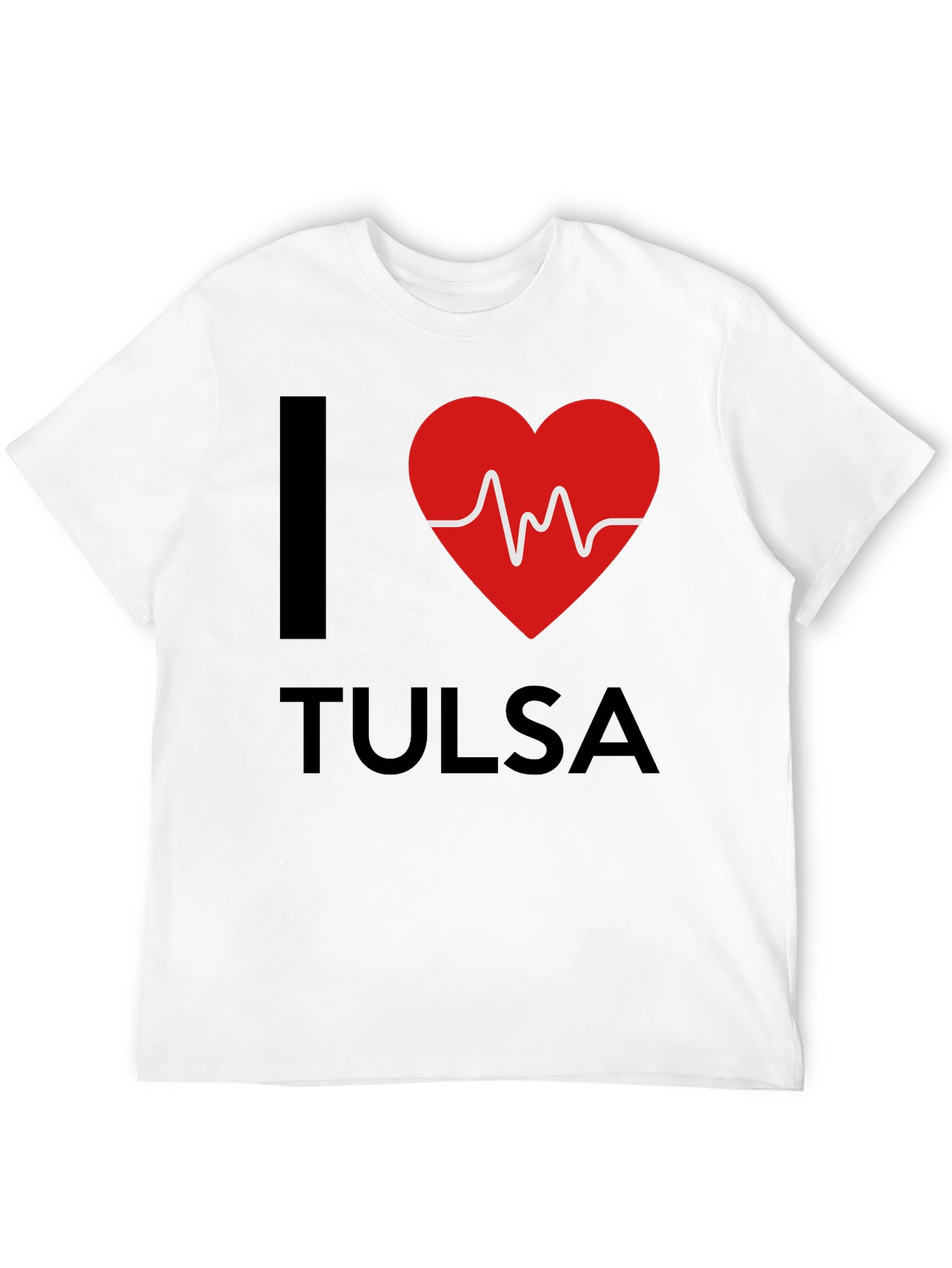 I Heart Tulsa Graphic T-Shirt - Mens Black Tee