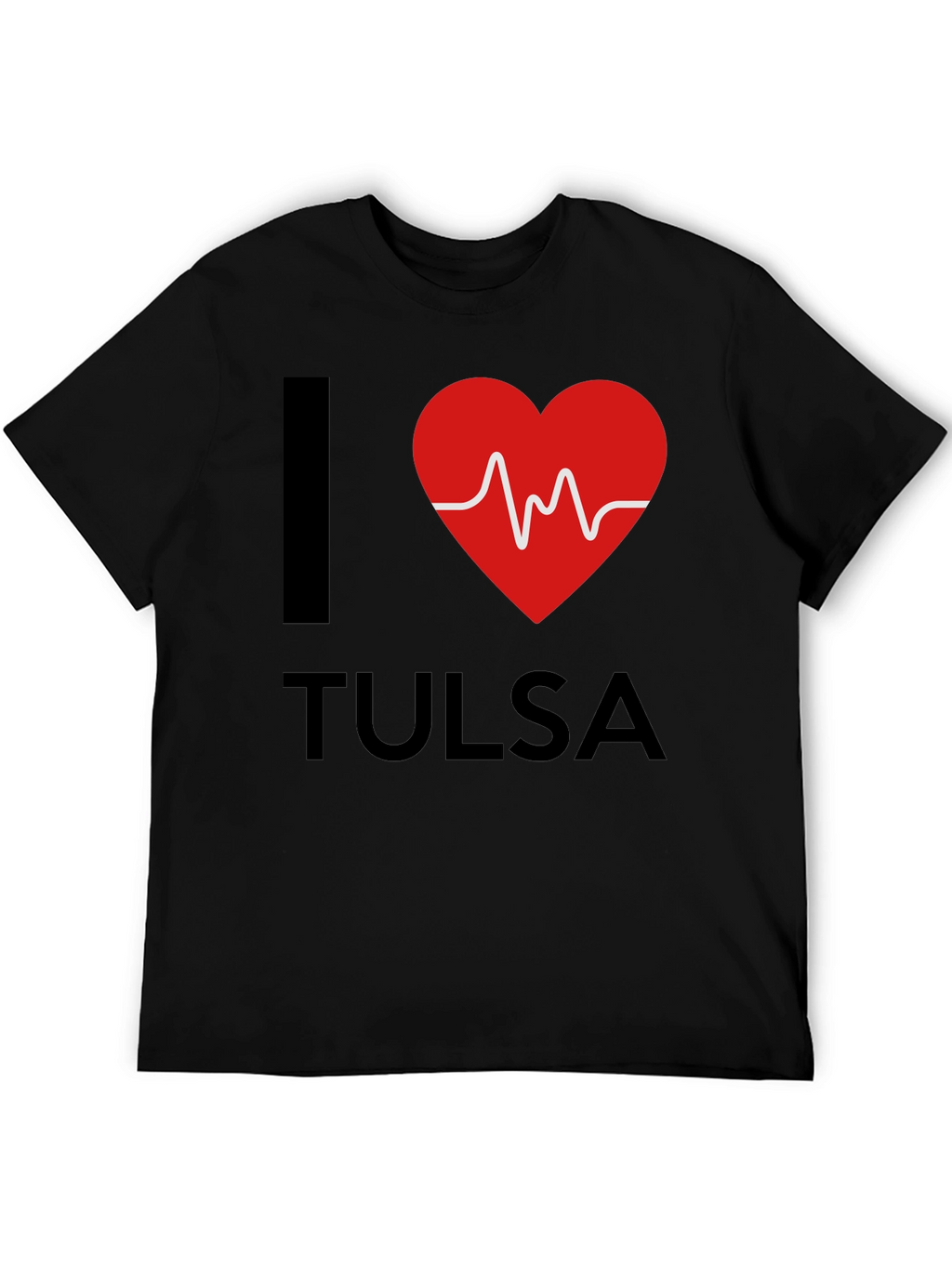 I Heart Tulsa Graphic T-Shirt - Mens Black Tee