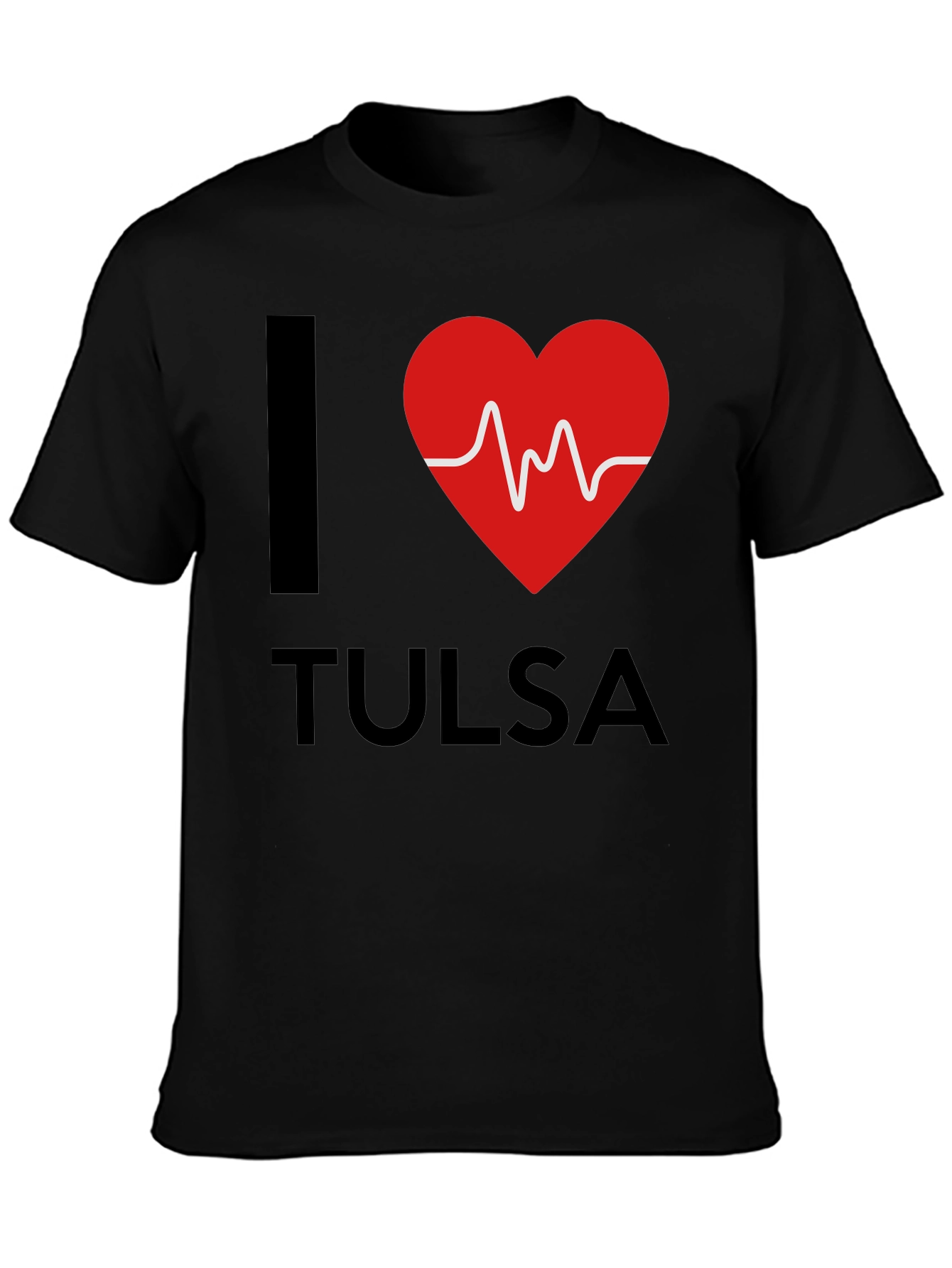I Heart Tulsa Graphic T-Shirt - Mens Black Tee