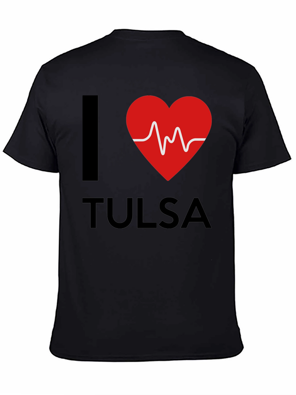 I Heart Tulsa Graphic T-Shirt - Mens Black Tee