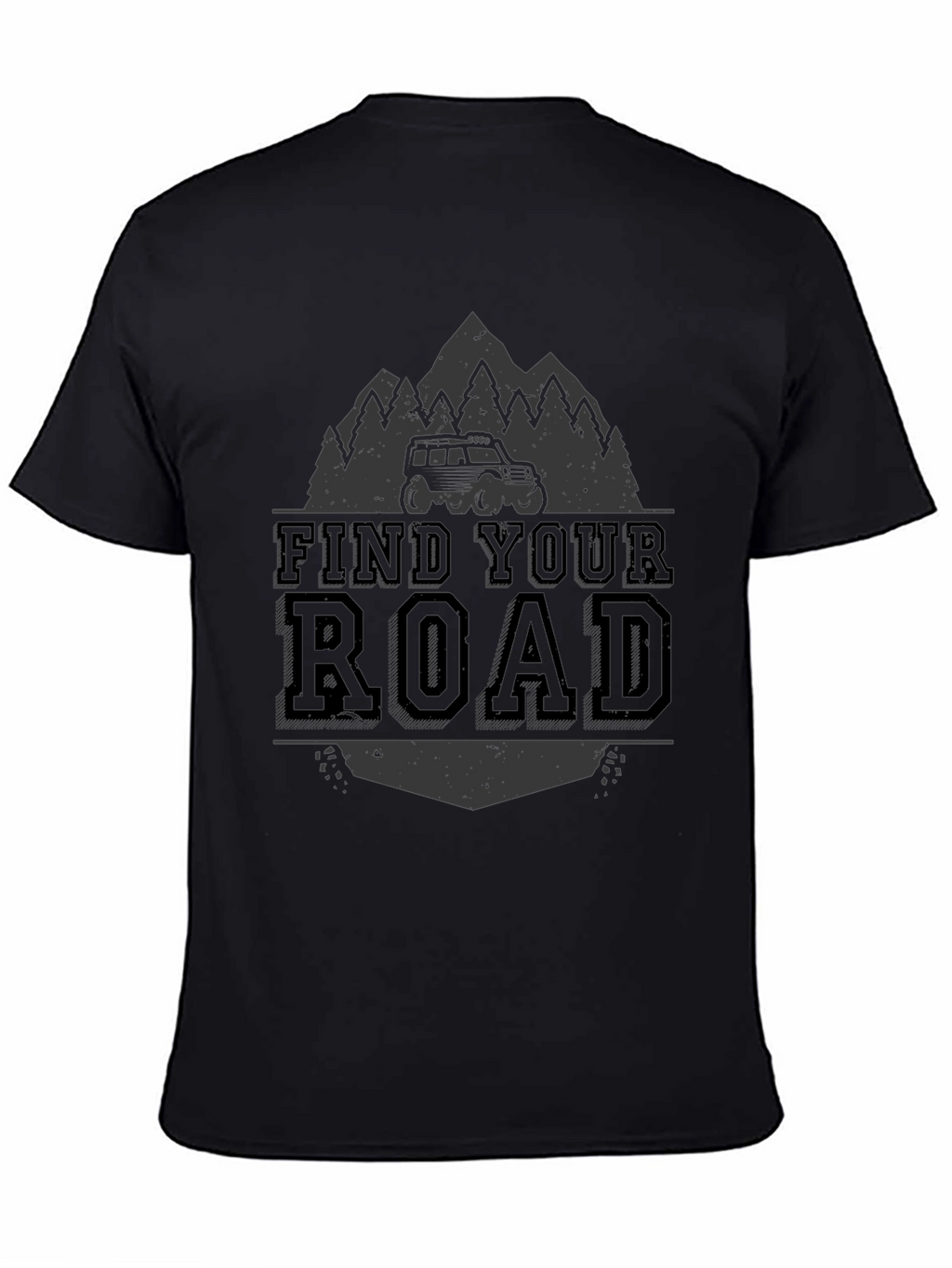 Find Your Road Black Graphic Tee
