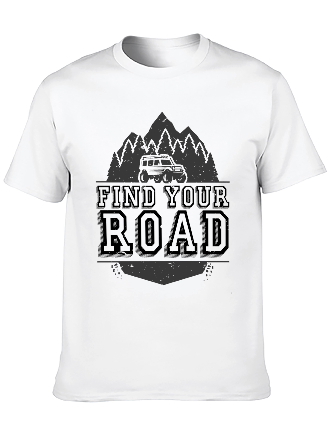 Find Your Road Black Graphic Tee