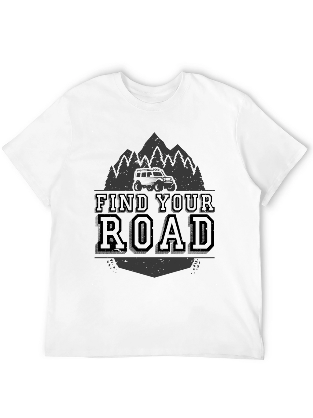 Find Your Road Black Graphic Tee
