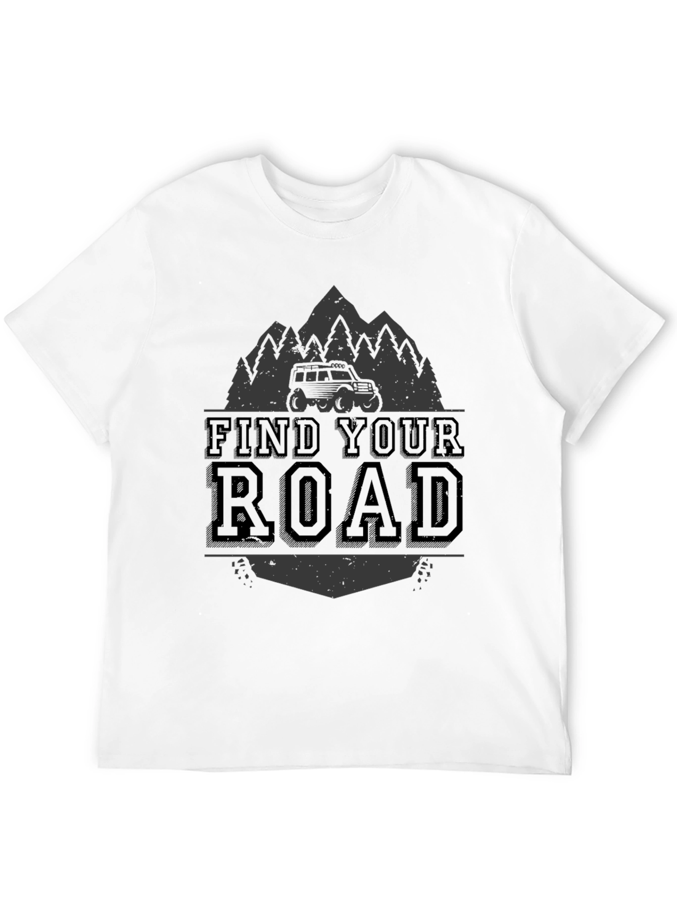 Find Your Road Black Graphic Tee