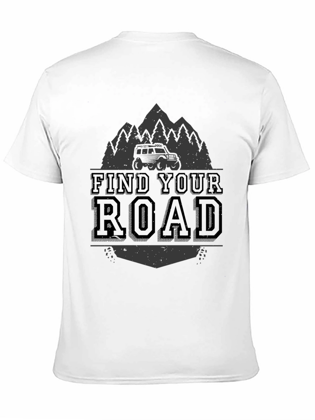Find Your Road Black Graphic Tee