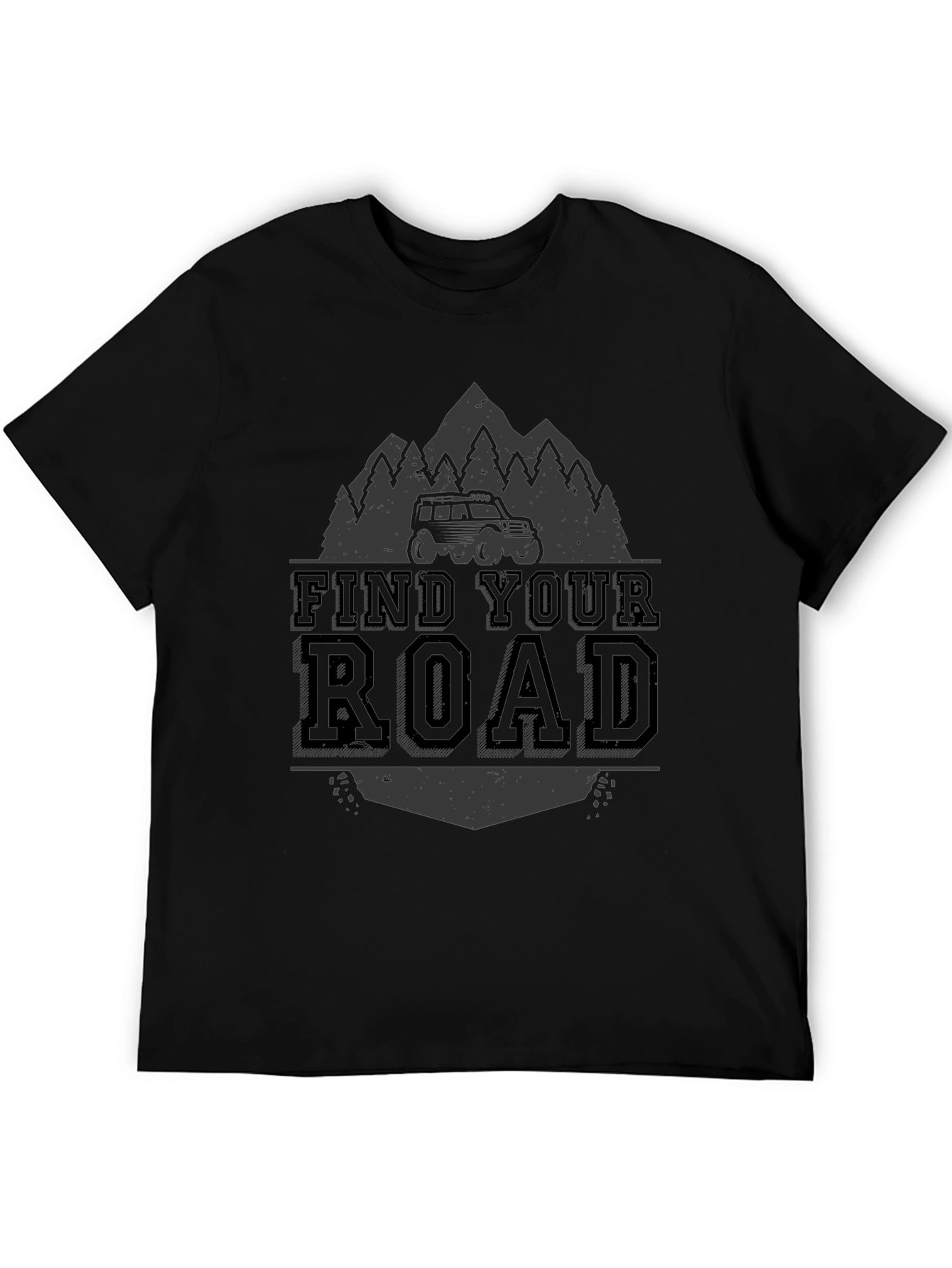 Find Your Road Black Graphic Tee