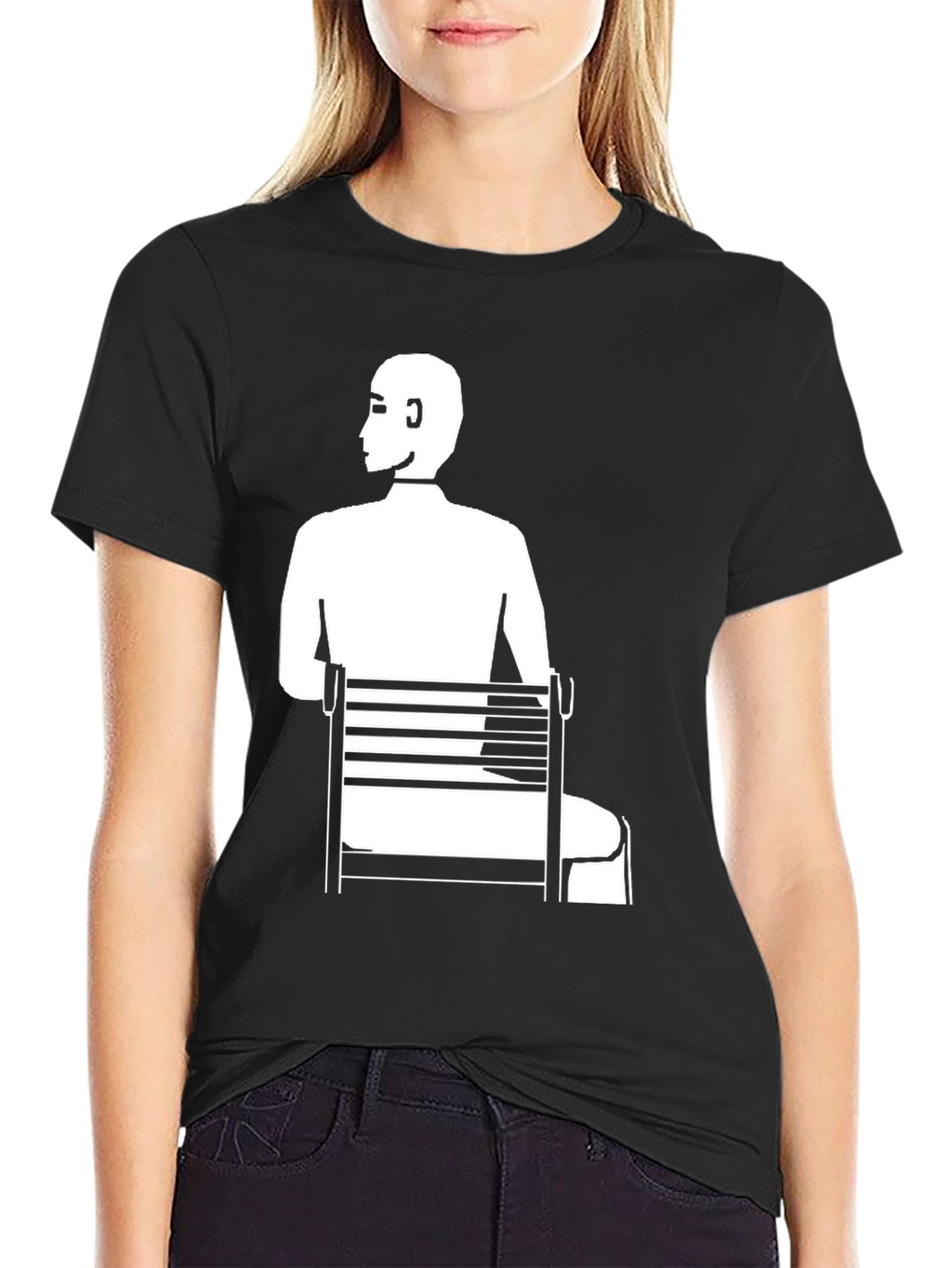 Man Sitting T-Shirt - Unique Graphic Tee