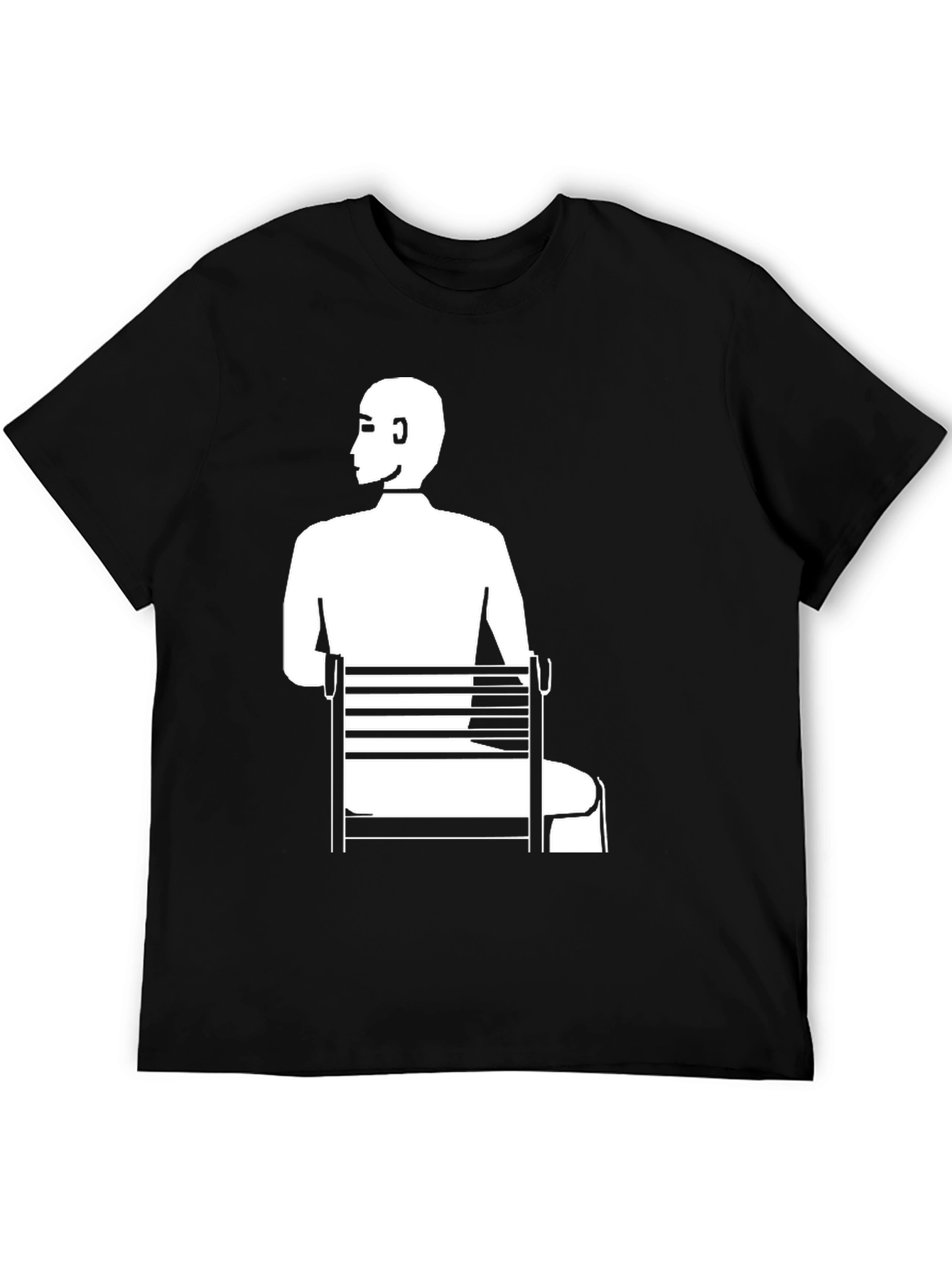 Man Sitting T-Shirt - Unique Graphic Tee
