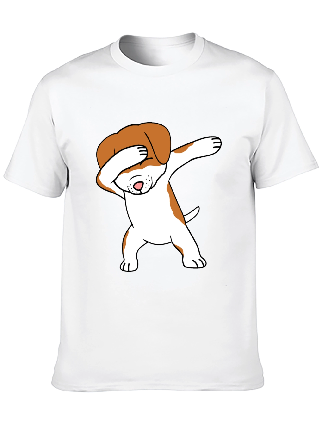 Dabbing Dog Graphic Tee - Trendy T-Shirt