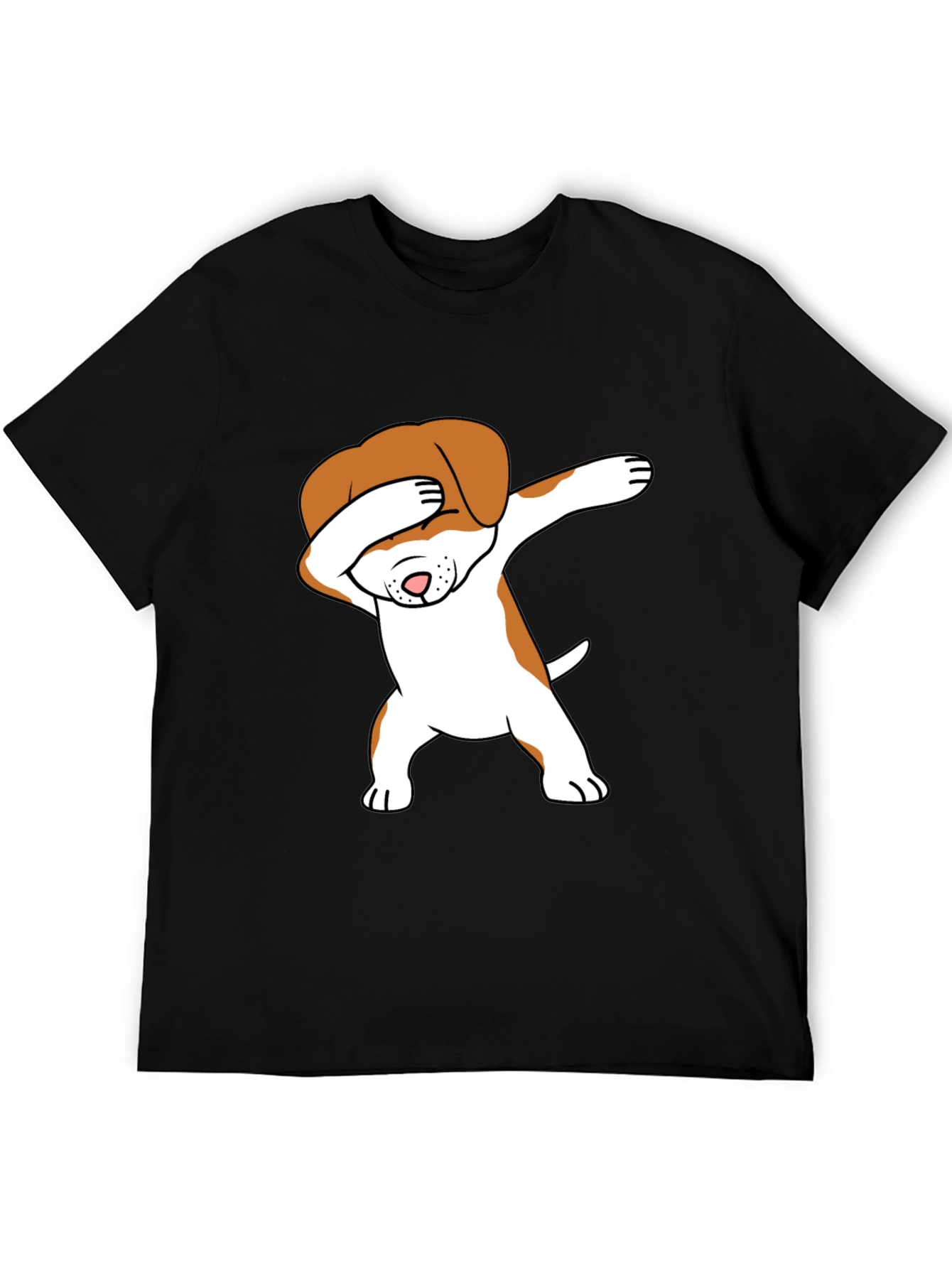 Dabbing Dog Graphic Tee - Trendy T-Shirt