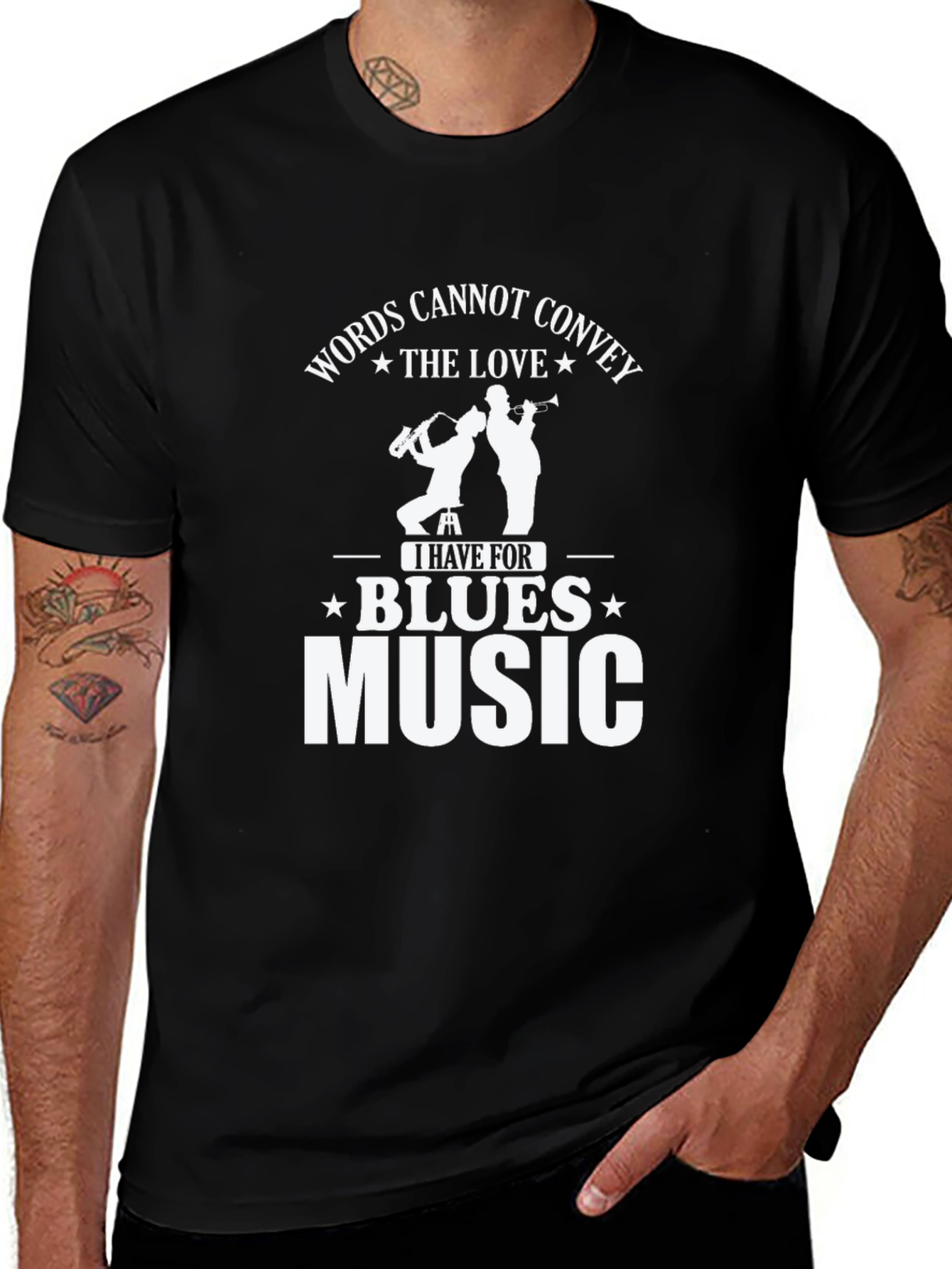 Blues Music Lover T-Shirt - Words Cannot Convey the Love