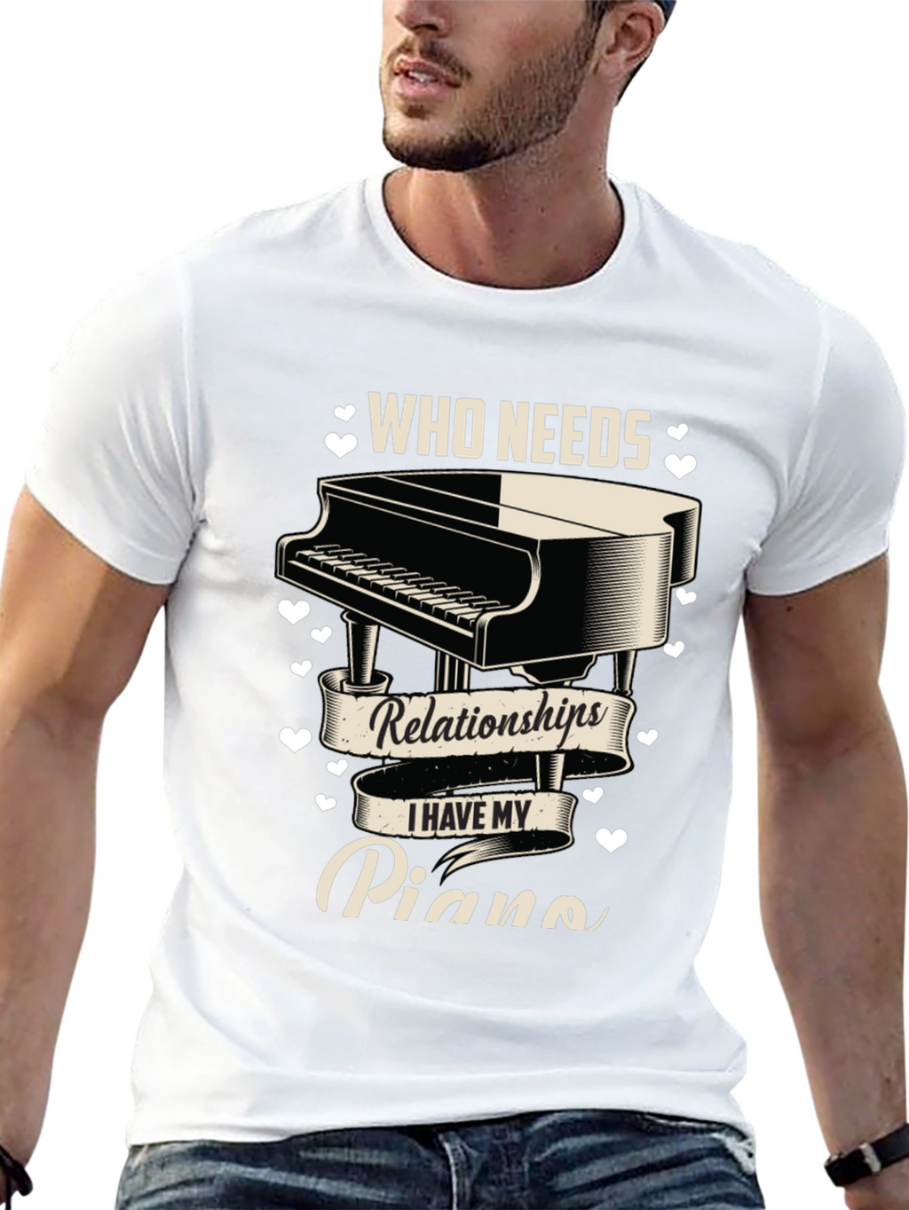 Piano Lover T-Shirt: Who Needs Relationships?