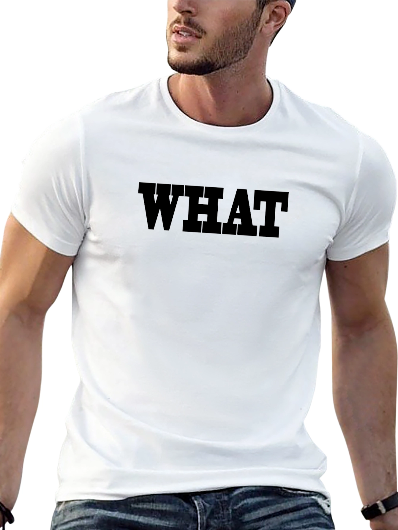 Black WHAT Graphic Tee