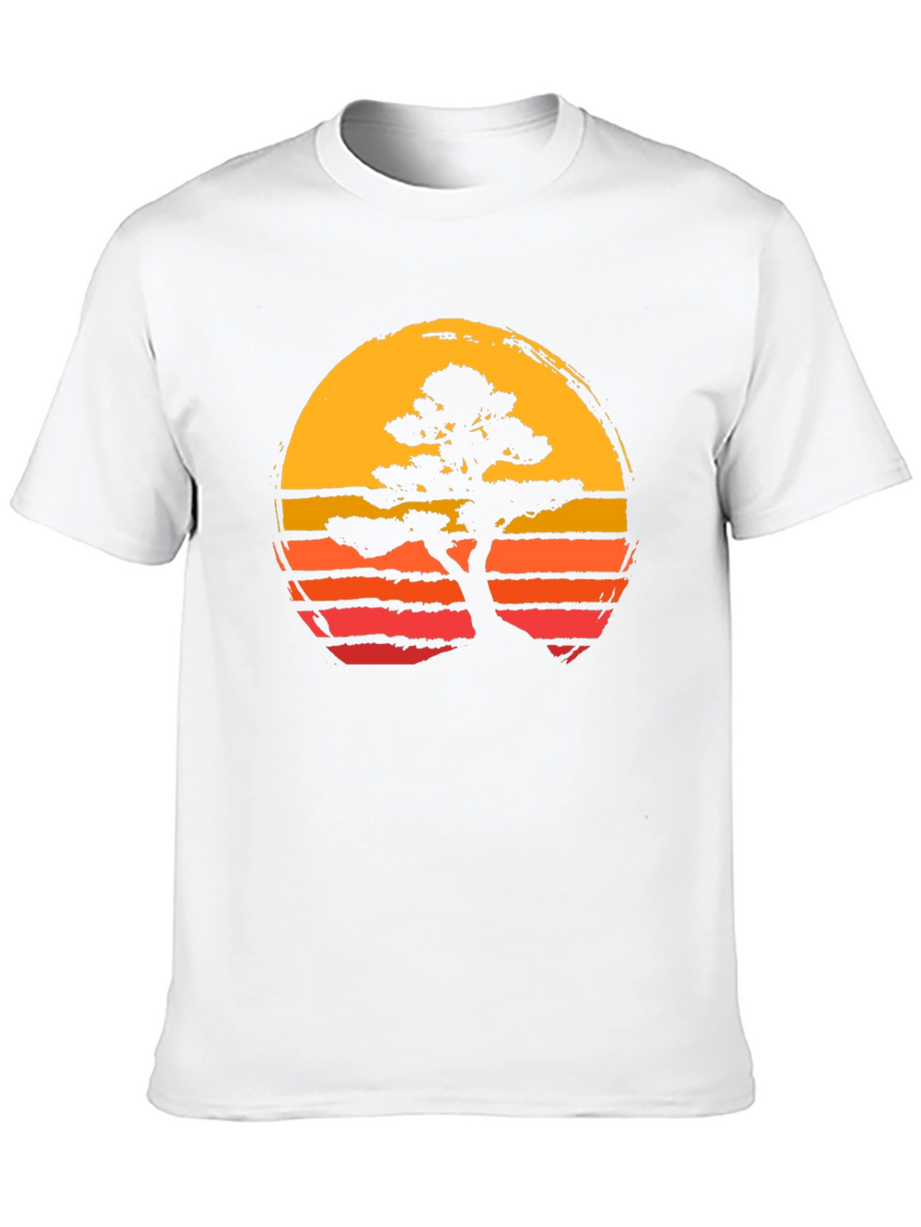 Karate Kid Bonsai Tree Sunset Graphic Tee