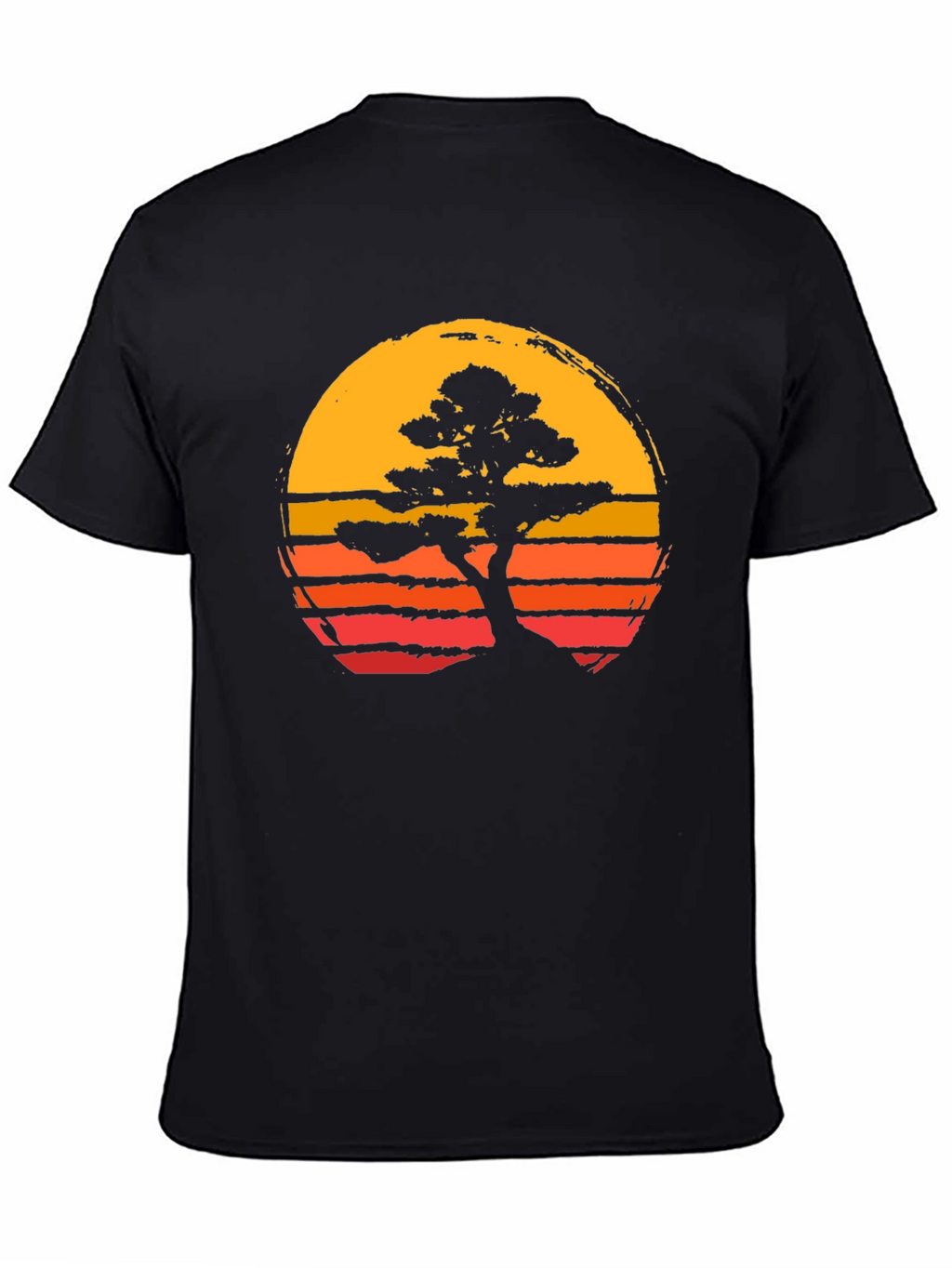 Karate Kid Bonsai Tree Sunset Graphic Tee