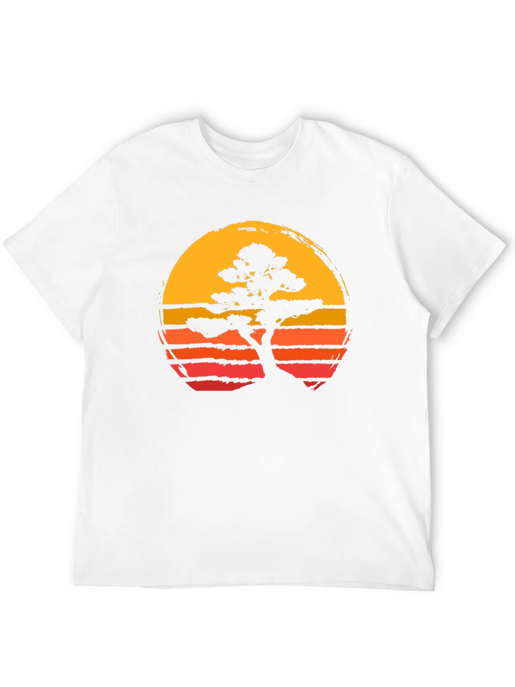 Karate Kid Bonsai Tree Sunset Graphic Tee